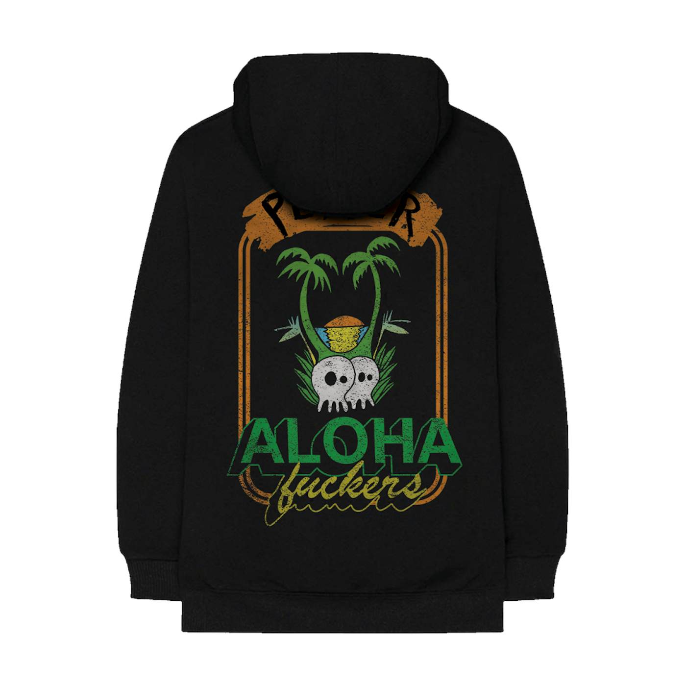 Pepper "Aloha Fuckers Beach" Black Zip Hoodie