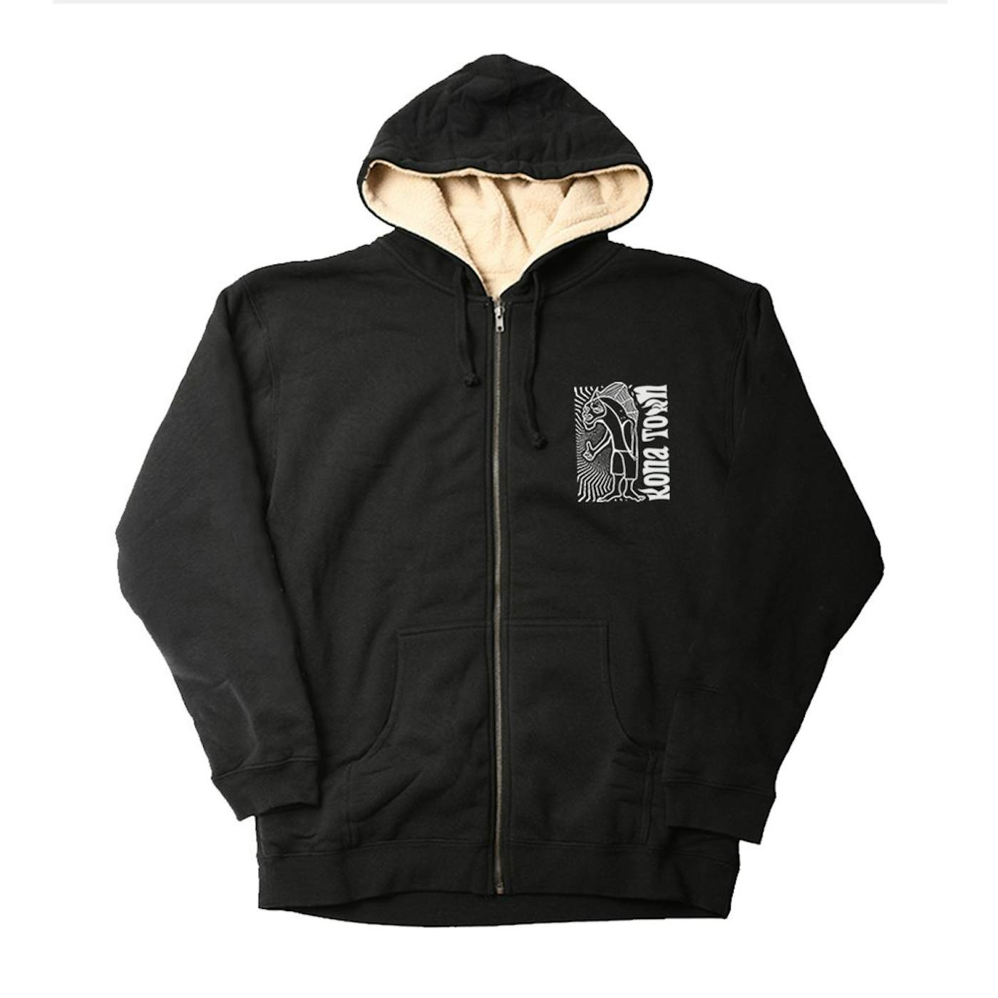 Pepper Kona Town Black Sherpa Hoodie