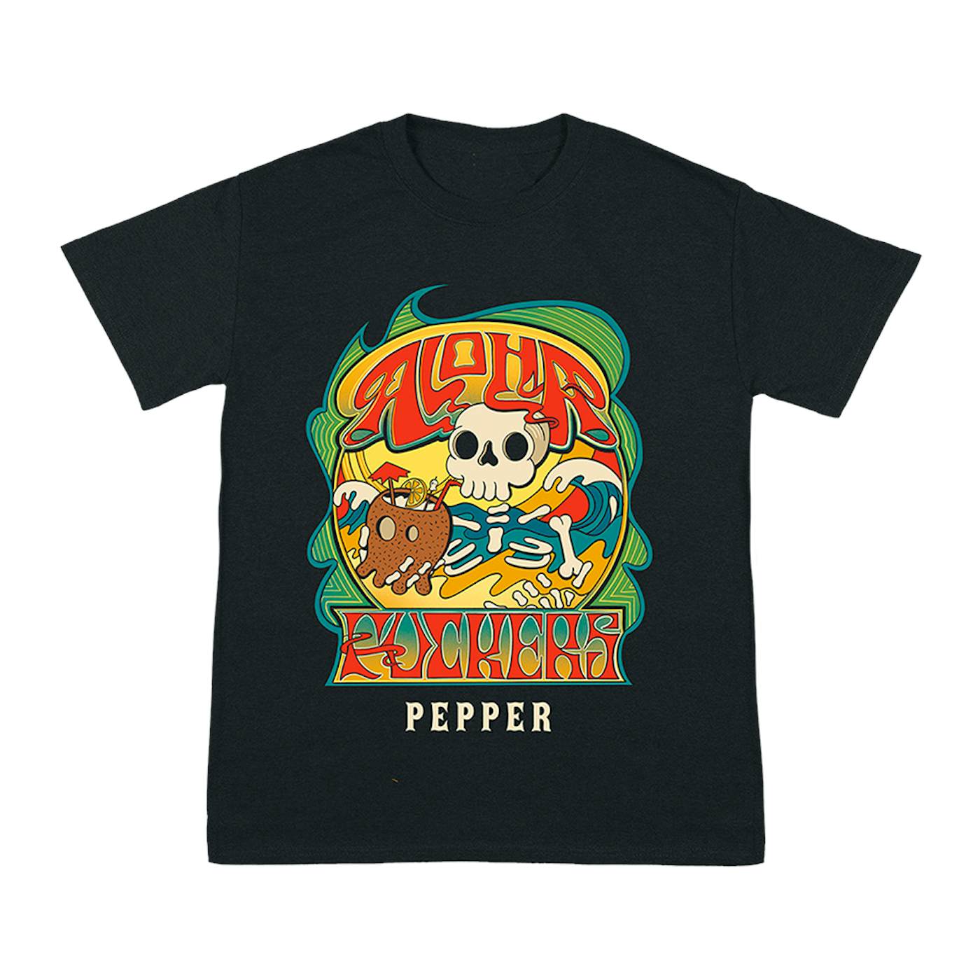 Pepper 2023 Aloha Fuckers Black Tee
