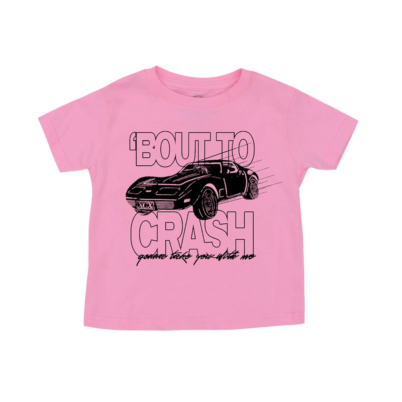 Charli XCX Bout to Crash Pink Cropped Tee
