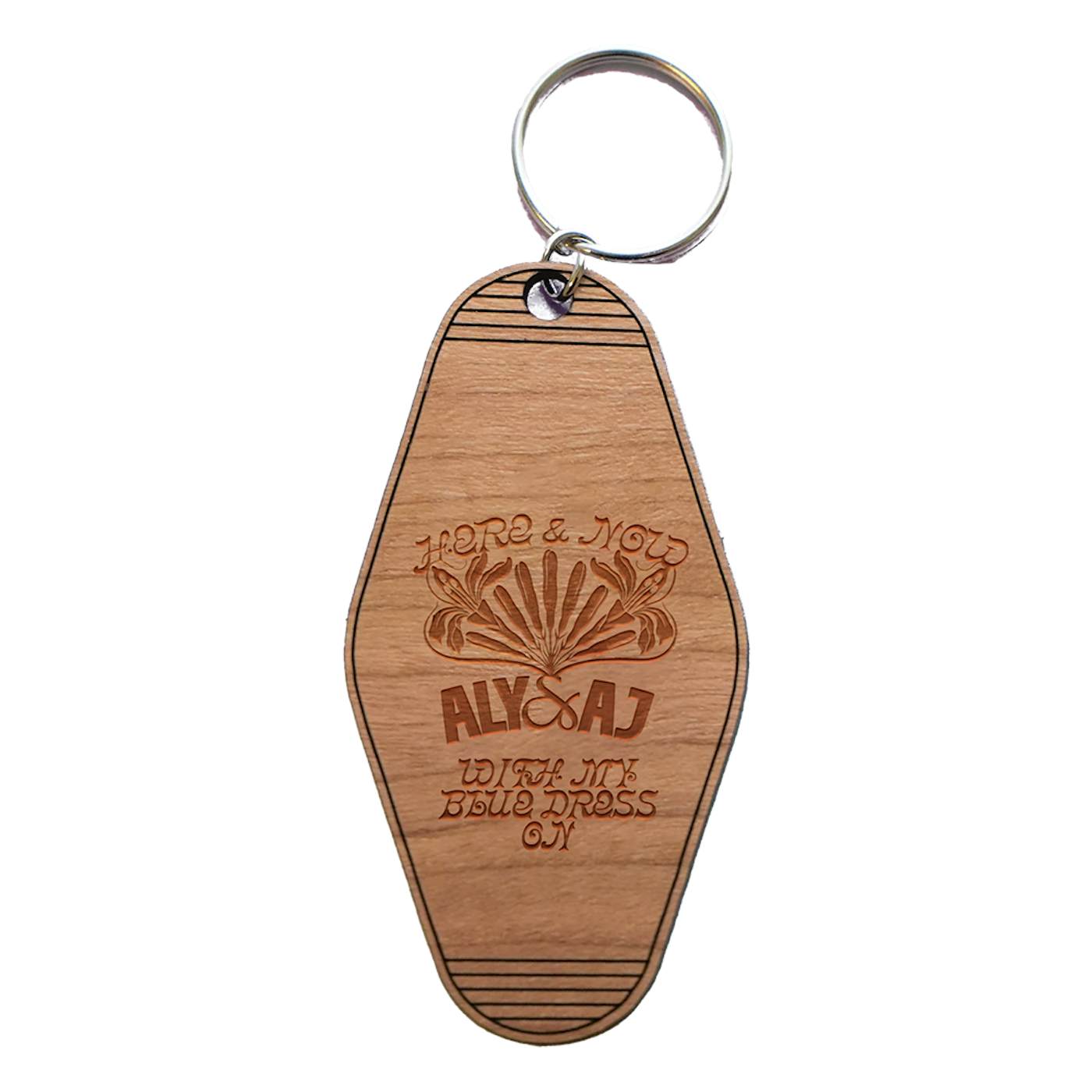 Aly & AJ Here and Now Wooden Keychain