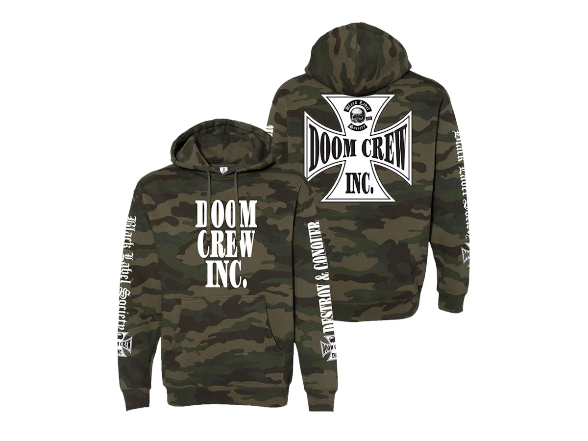 Doom Crew Inc. Black Camo Zip Hoodie, Home