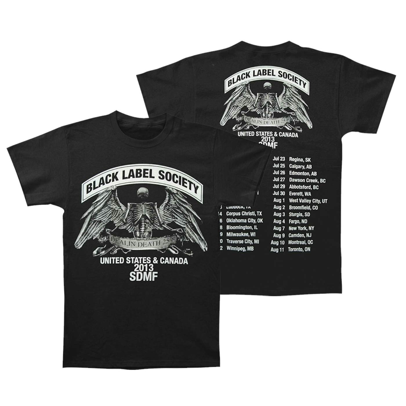 Black Label Society Metal Skully Wings T