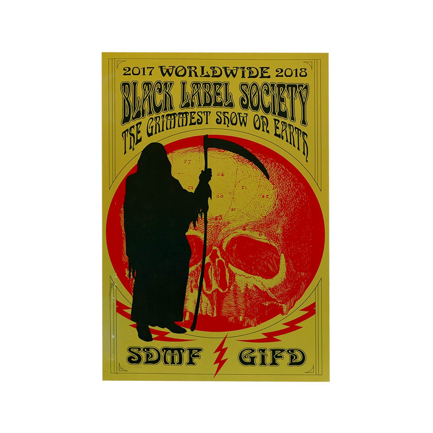 Black Label Society 2017-18 Grimmest Tour Poster