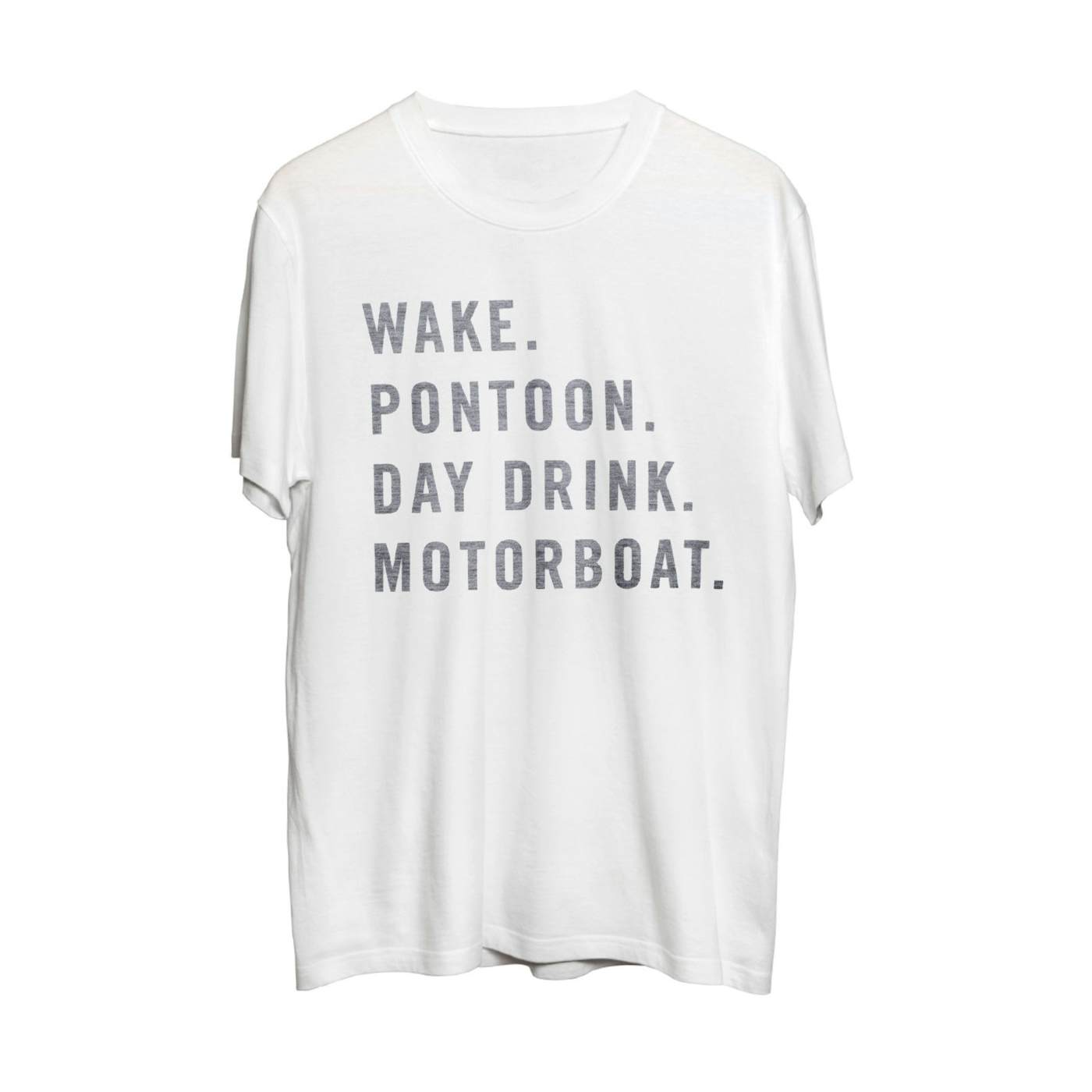 Little Big Town White Motorboat Text T-Shirt