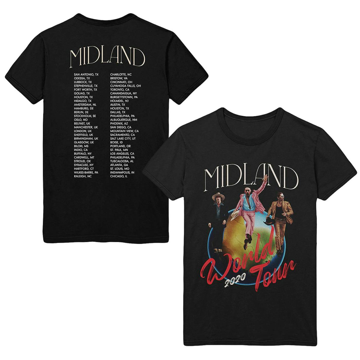 Midland World Tour 2020 Photo Dateback T-shirt