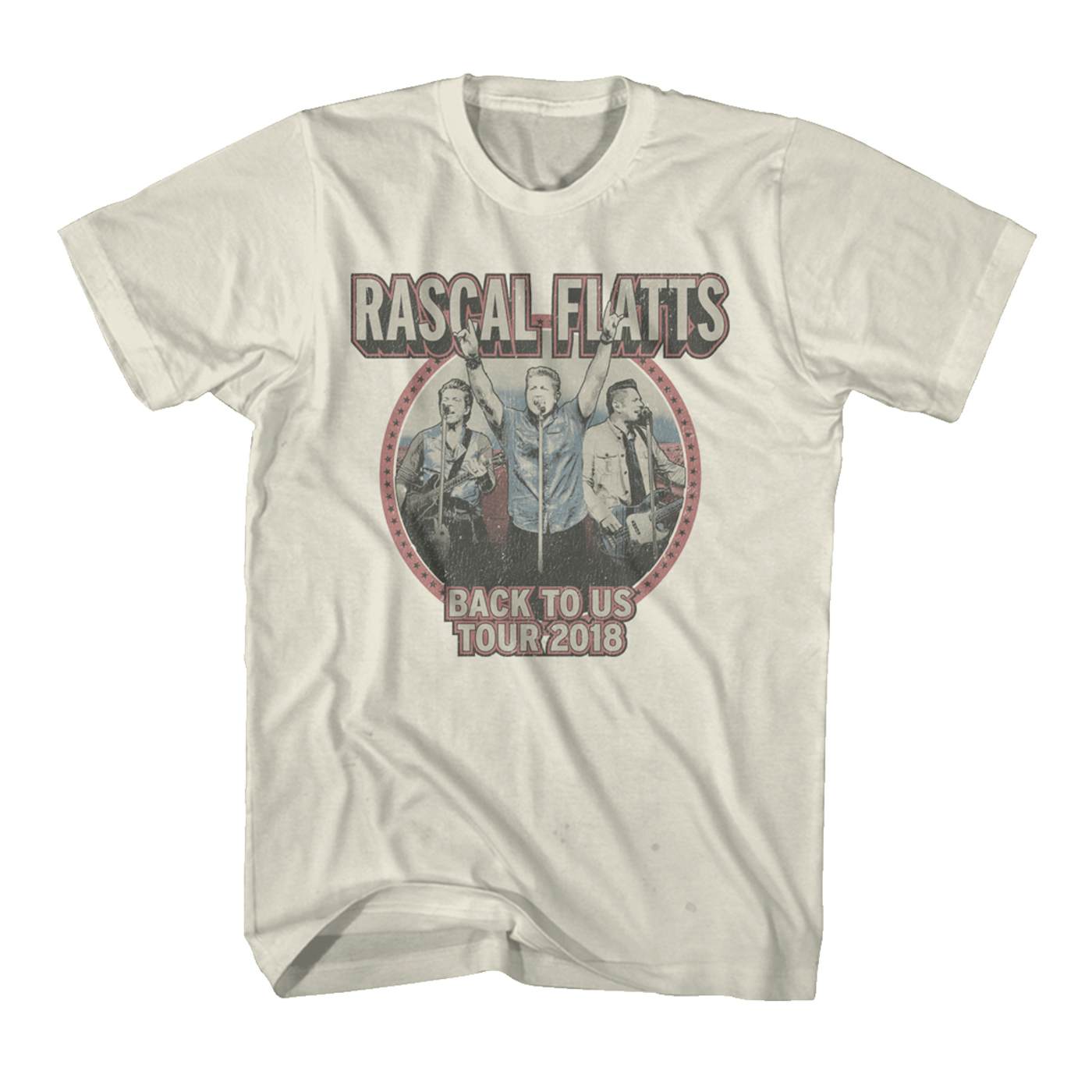 Rascal Flatts Back to Us Tour Natural Dateback T-Shirt