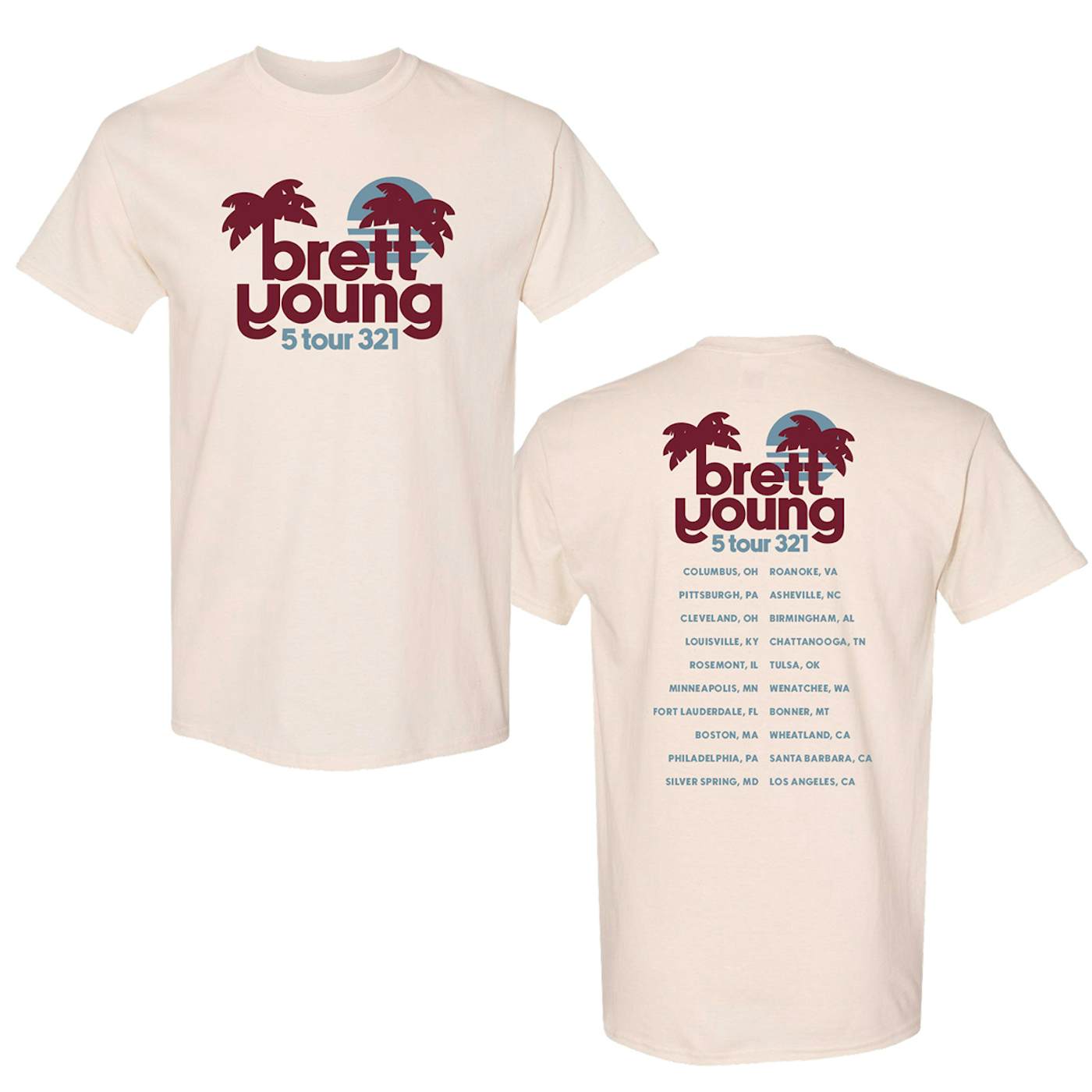 Brett Young 2023 Dated Tour Tee – Cream