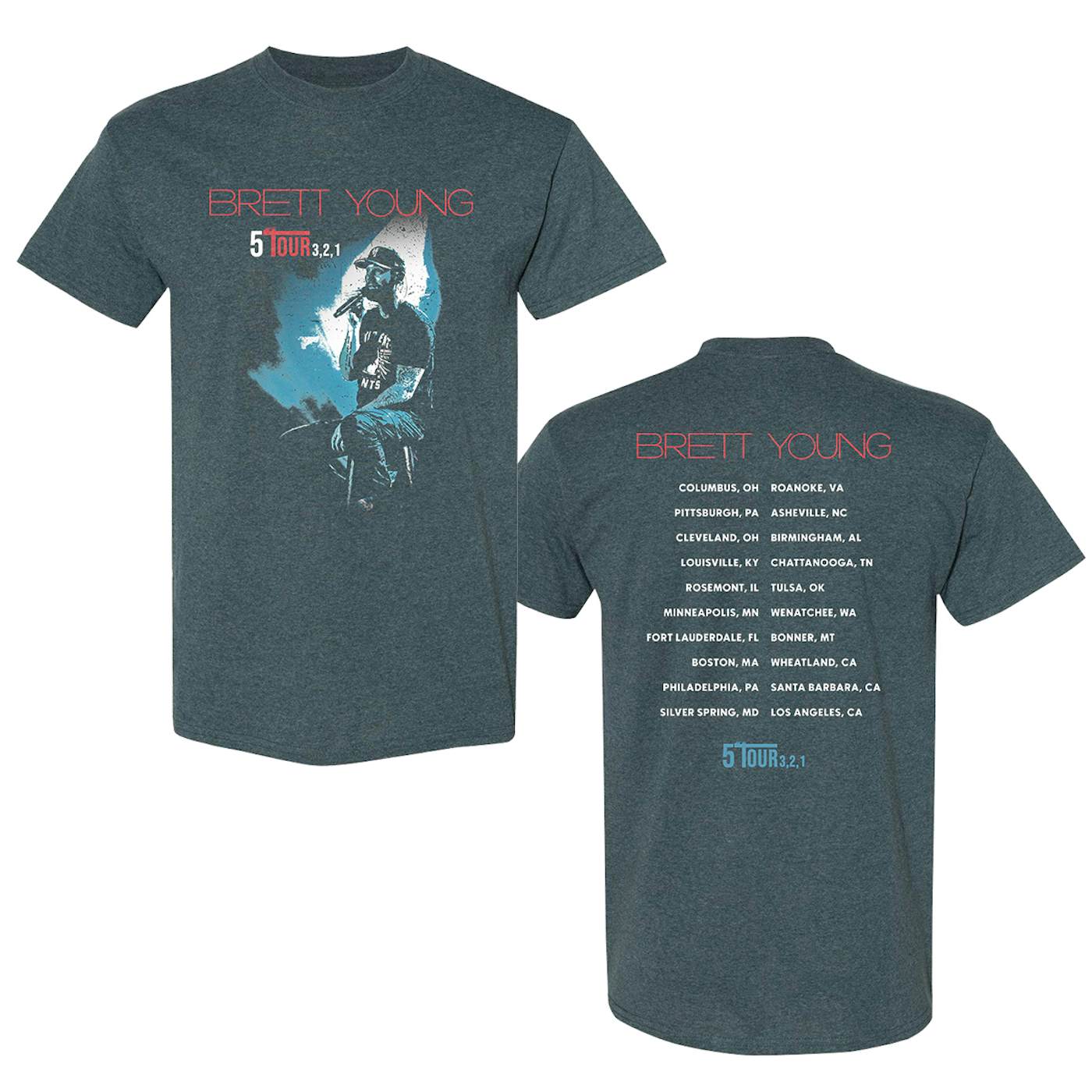 Brett Young 2023 Dated Tour Tee – Heather