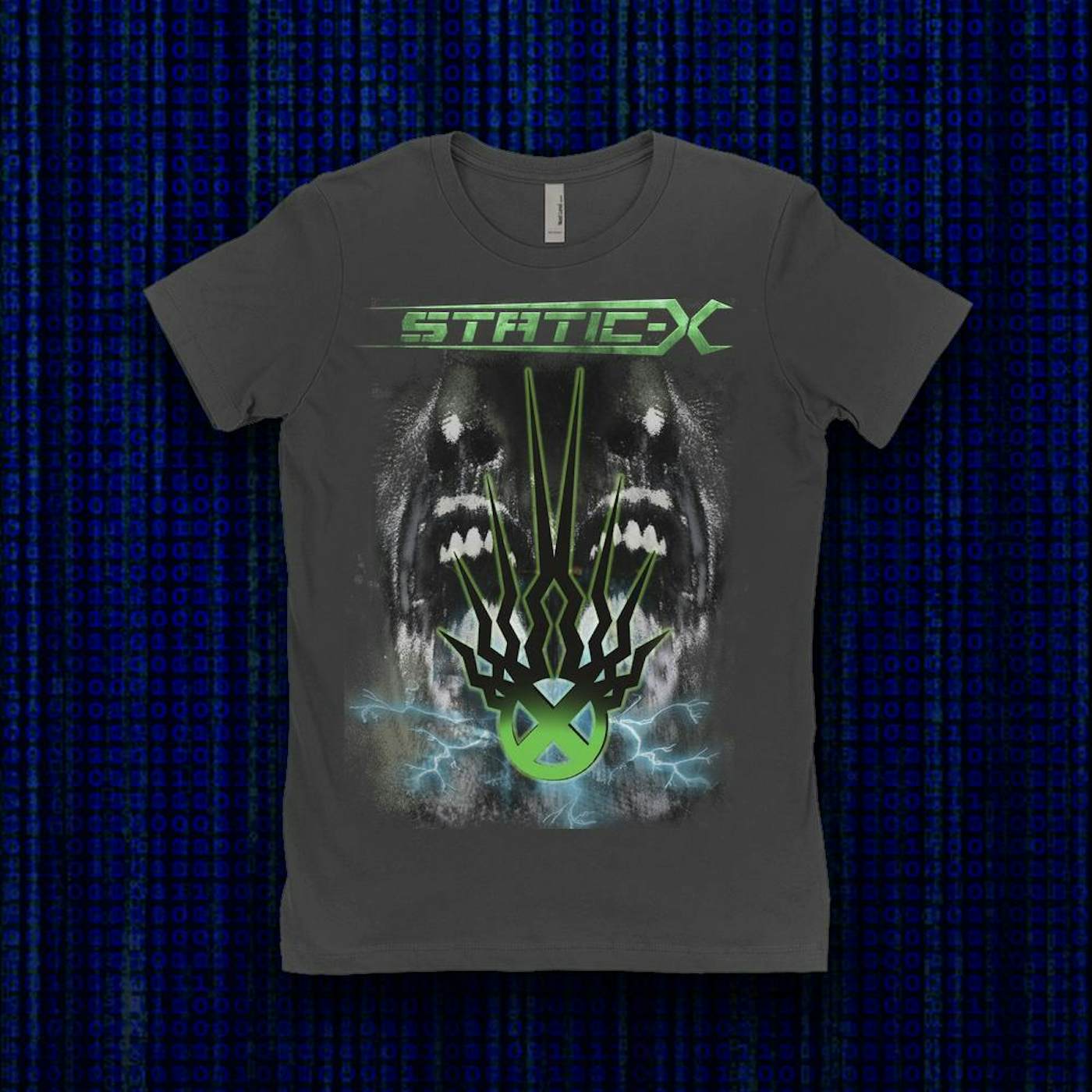 Static-X Green Shock Symbol Shirts