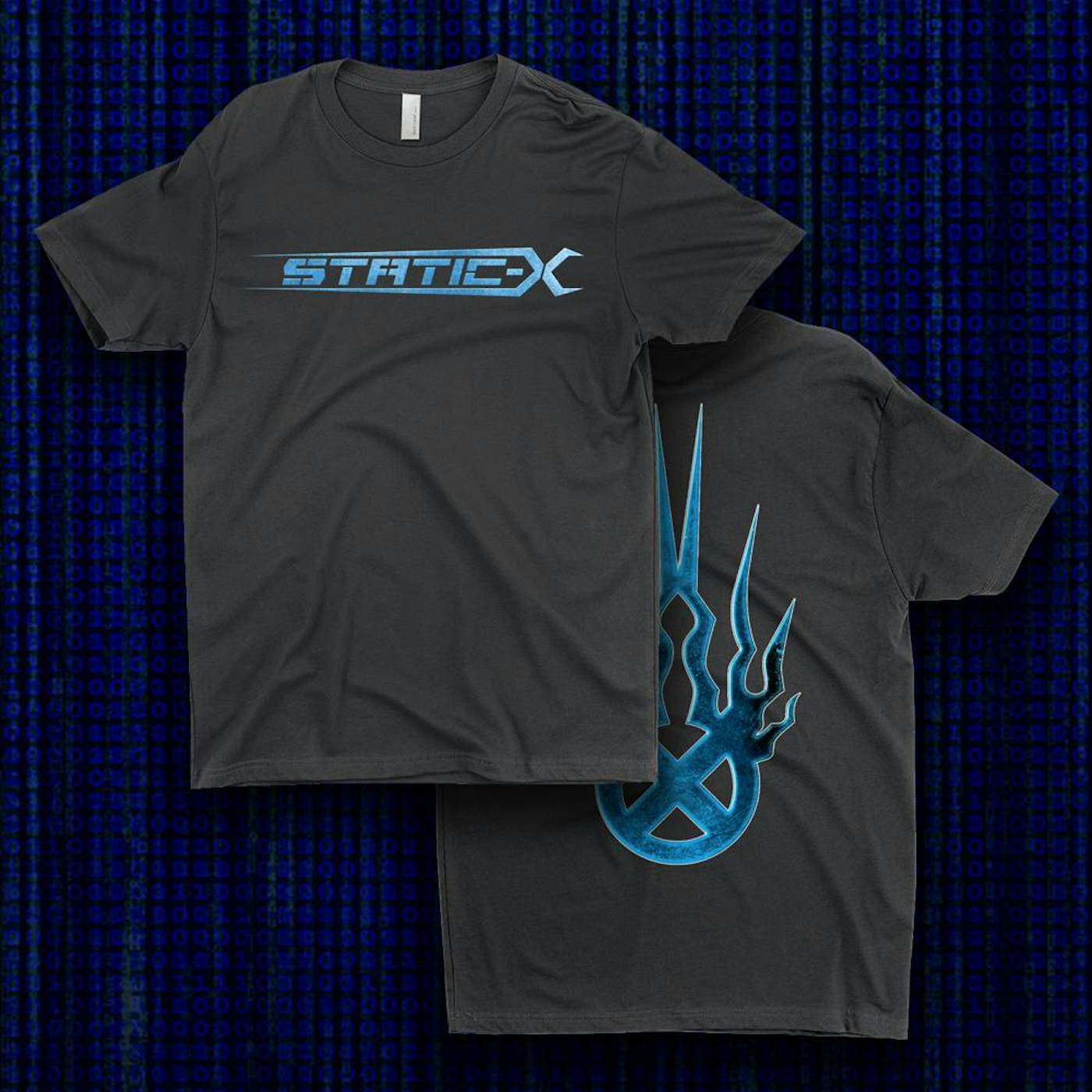 Static-X Blue Shock Symbol Shirts