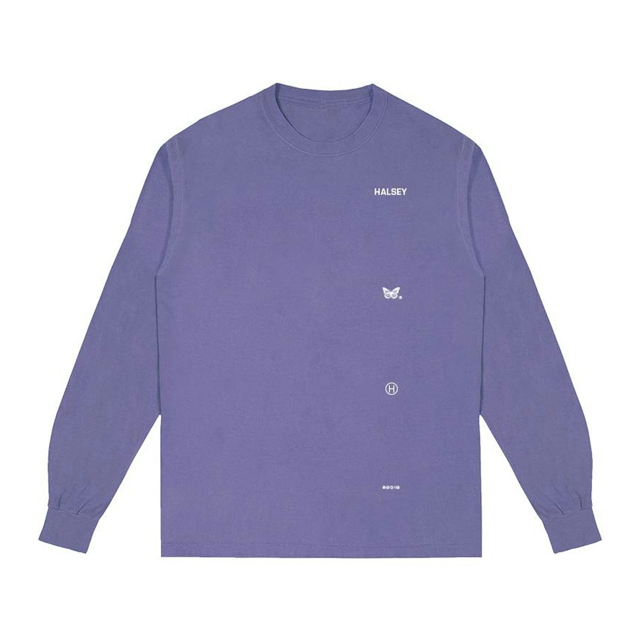 halsey lavender butterfly l s t shirt halsey merch size chart