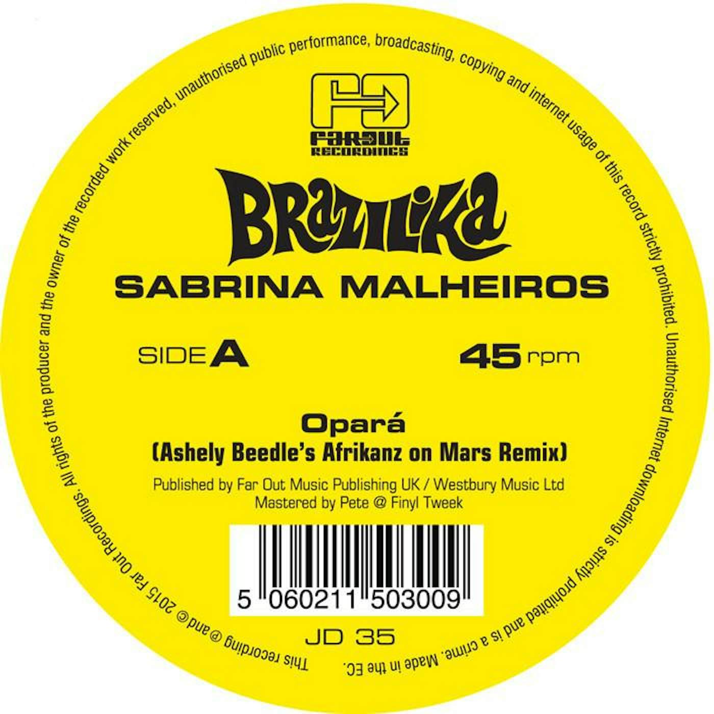 Sabrina Malheiros - Opará (Ashley Beedle's Afrikanz On Mars Remixes) [2015]