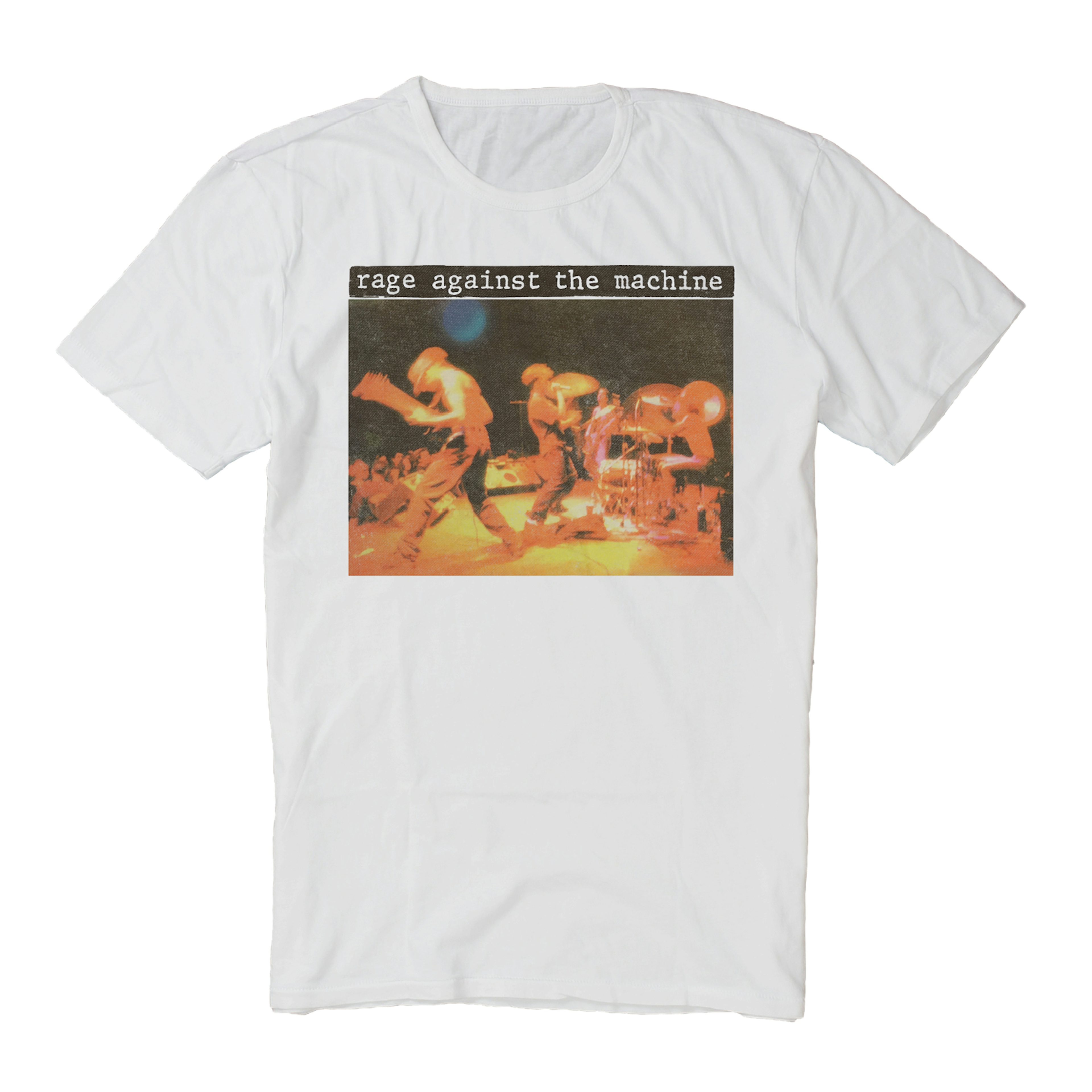 Rage Against The Machine Live Anger Photo Tee (White Vintage Wash)