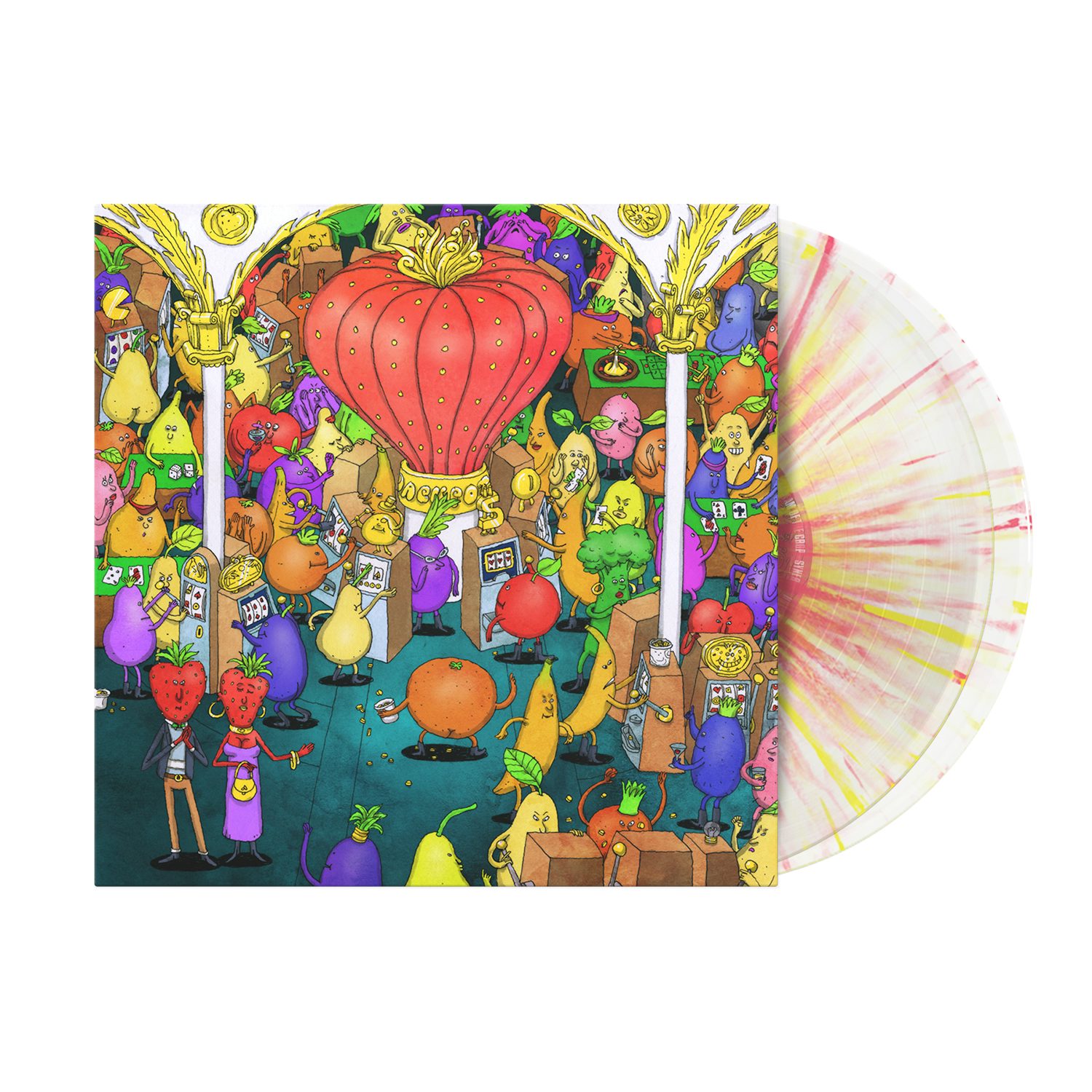 Dance Gavin Dance Jackpot Juicer 12" Vinyl (Clear w/ Yellow & Pink