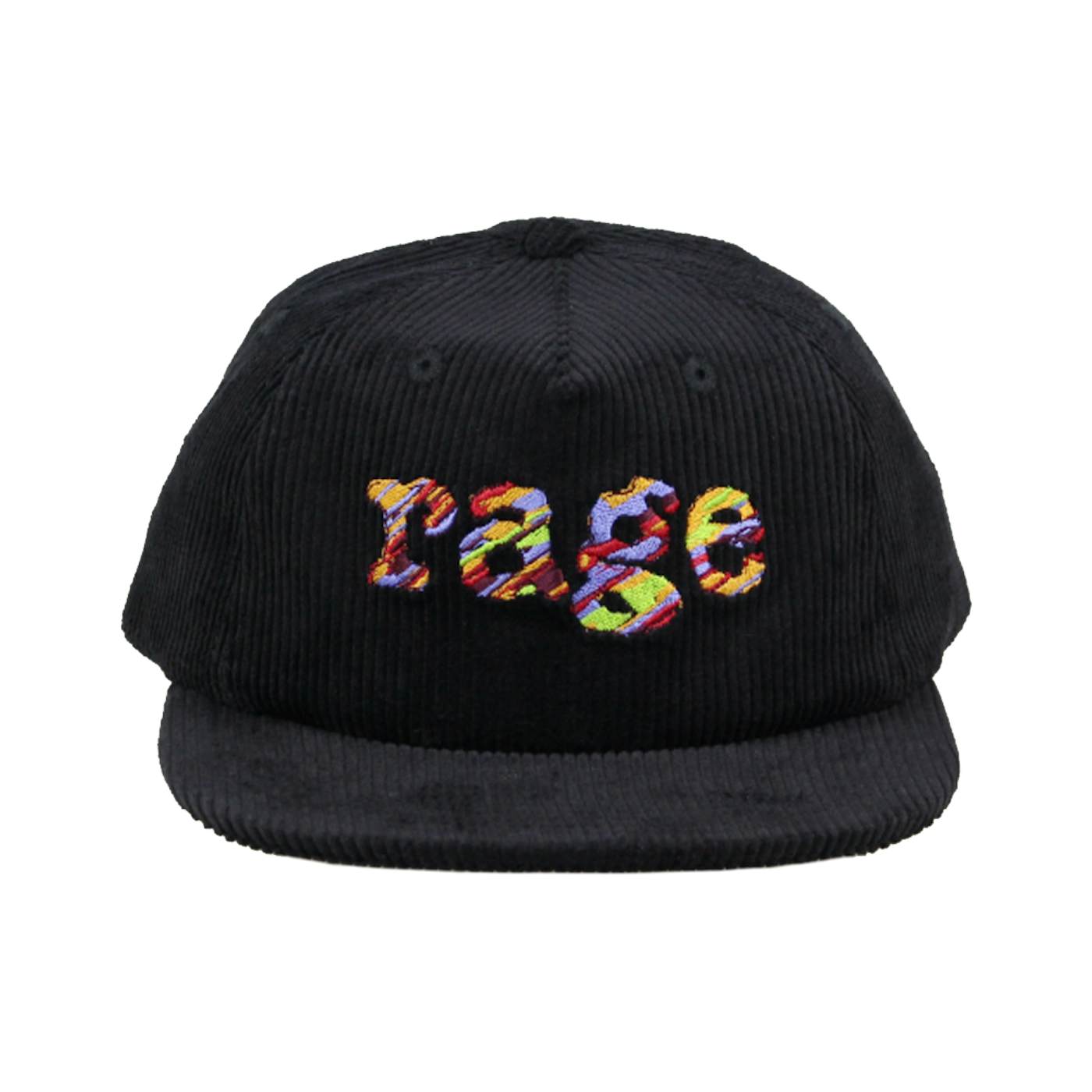 Rage Embroidered Corduroy Cap (Black) $27.22