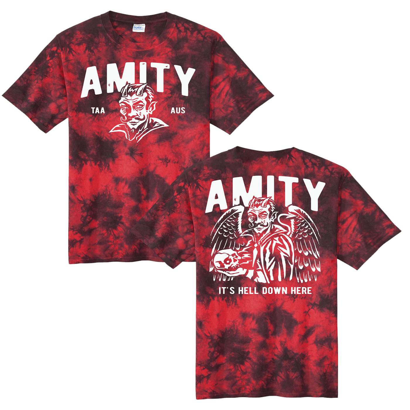 The Amity Affliction Devil Tee (Red Tie Dye)