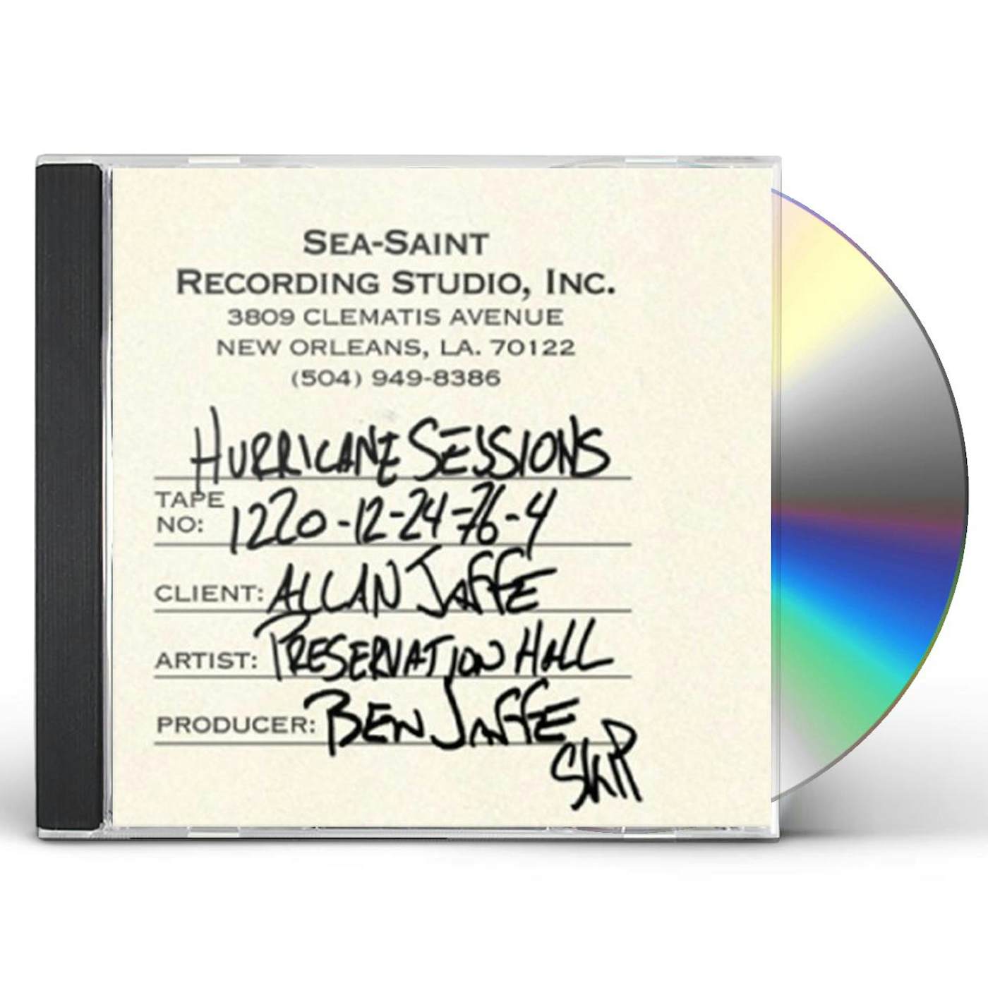Preservation Hall Jazz Band HURRICANE SESSIONS CD