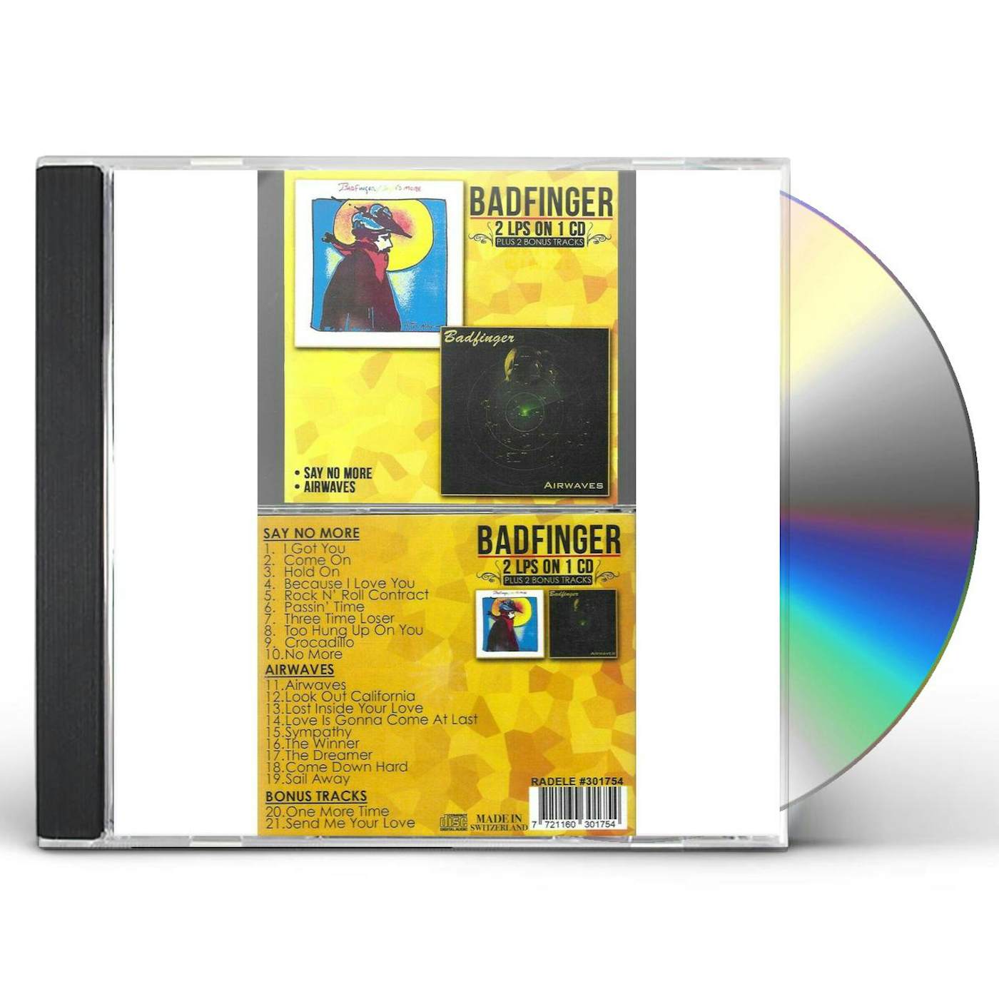 Badfinger SAY NO MORE / AIRWAVES CD