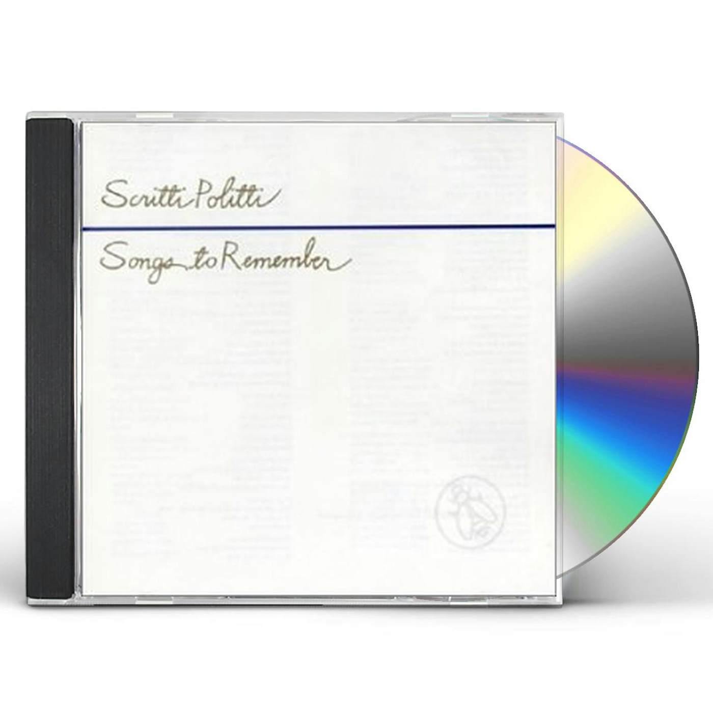 Scritti Politti SONGS TO REMEMBER CD