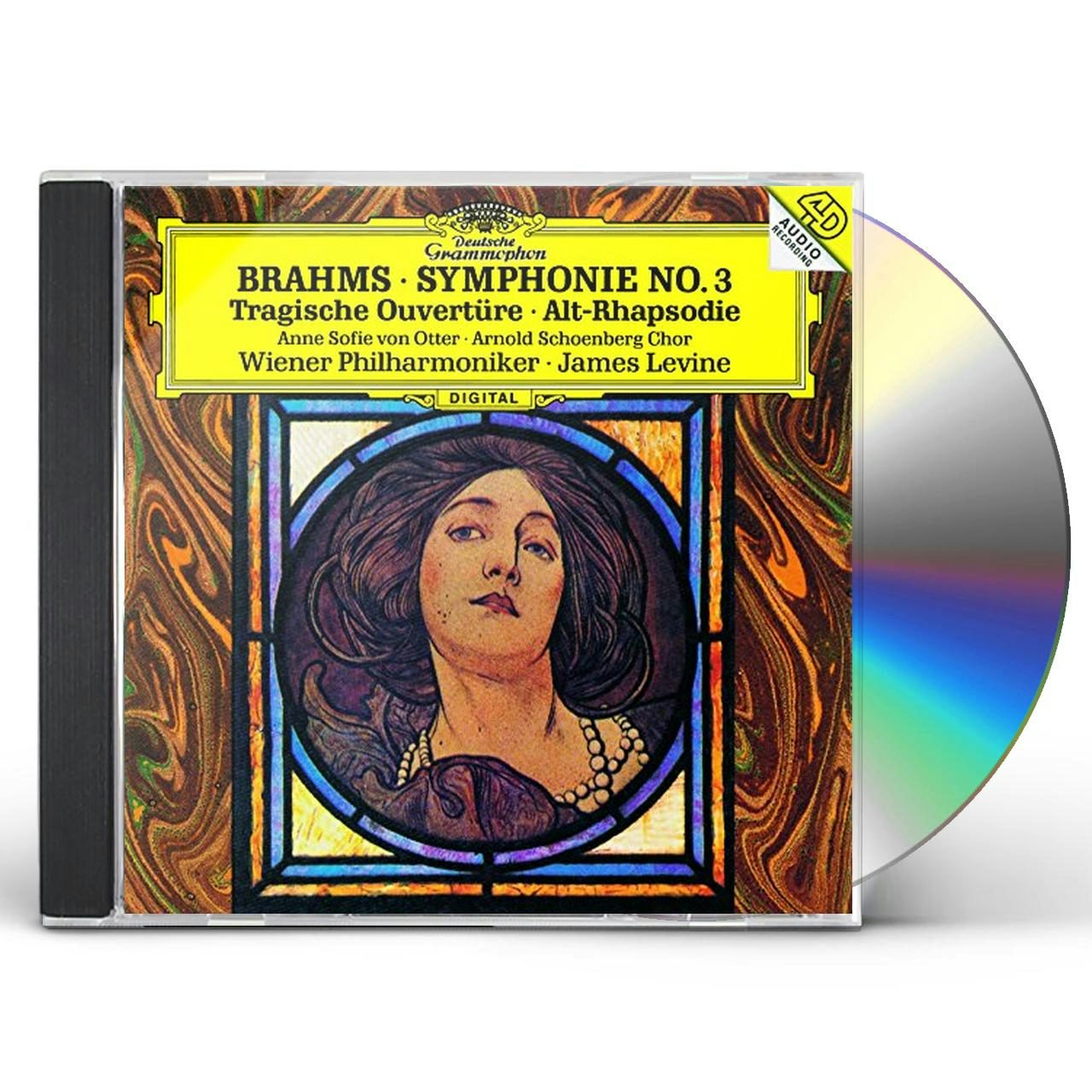 James Levine BRAHMS: SYMPHONY NO.3. TRAGIC OVERTURE CD