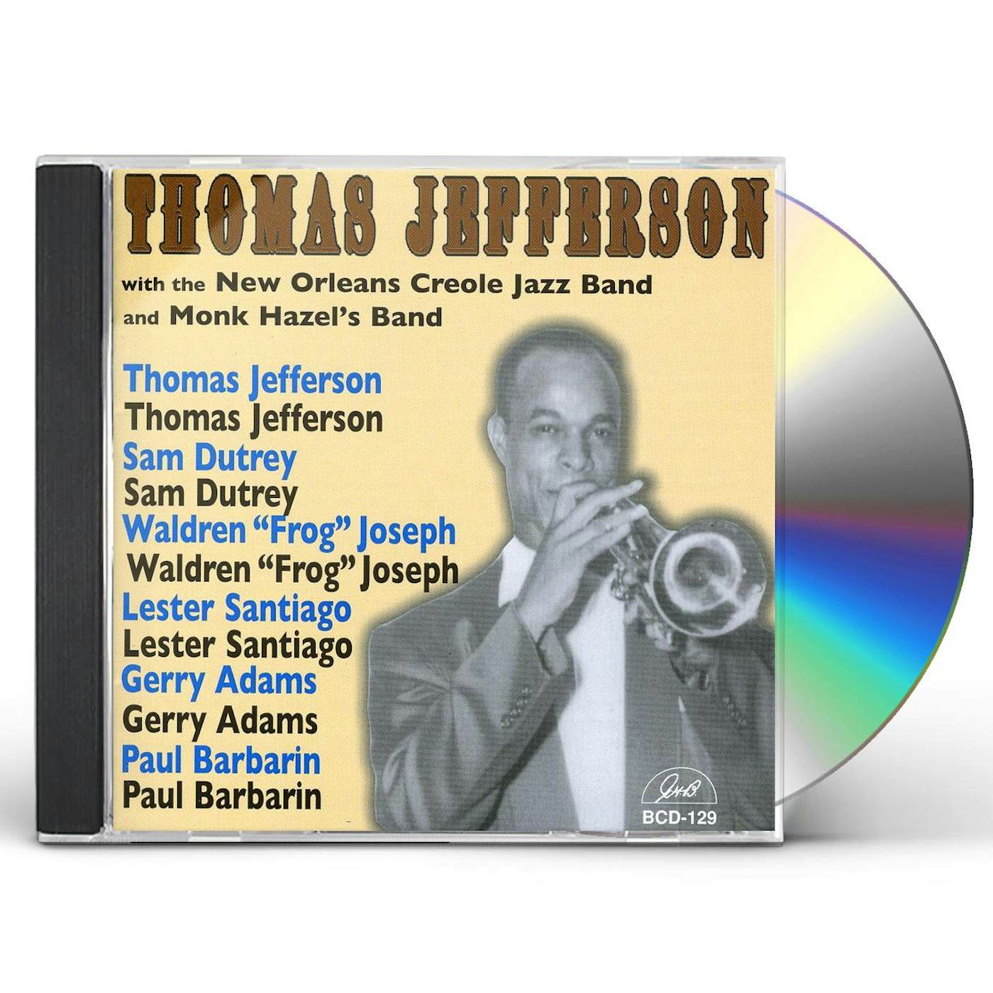 Jefferson Thomas WITH NEW ORLEANS CREOLE JAZZ BAND & MONK BAND CD