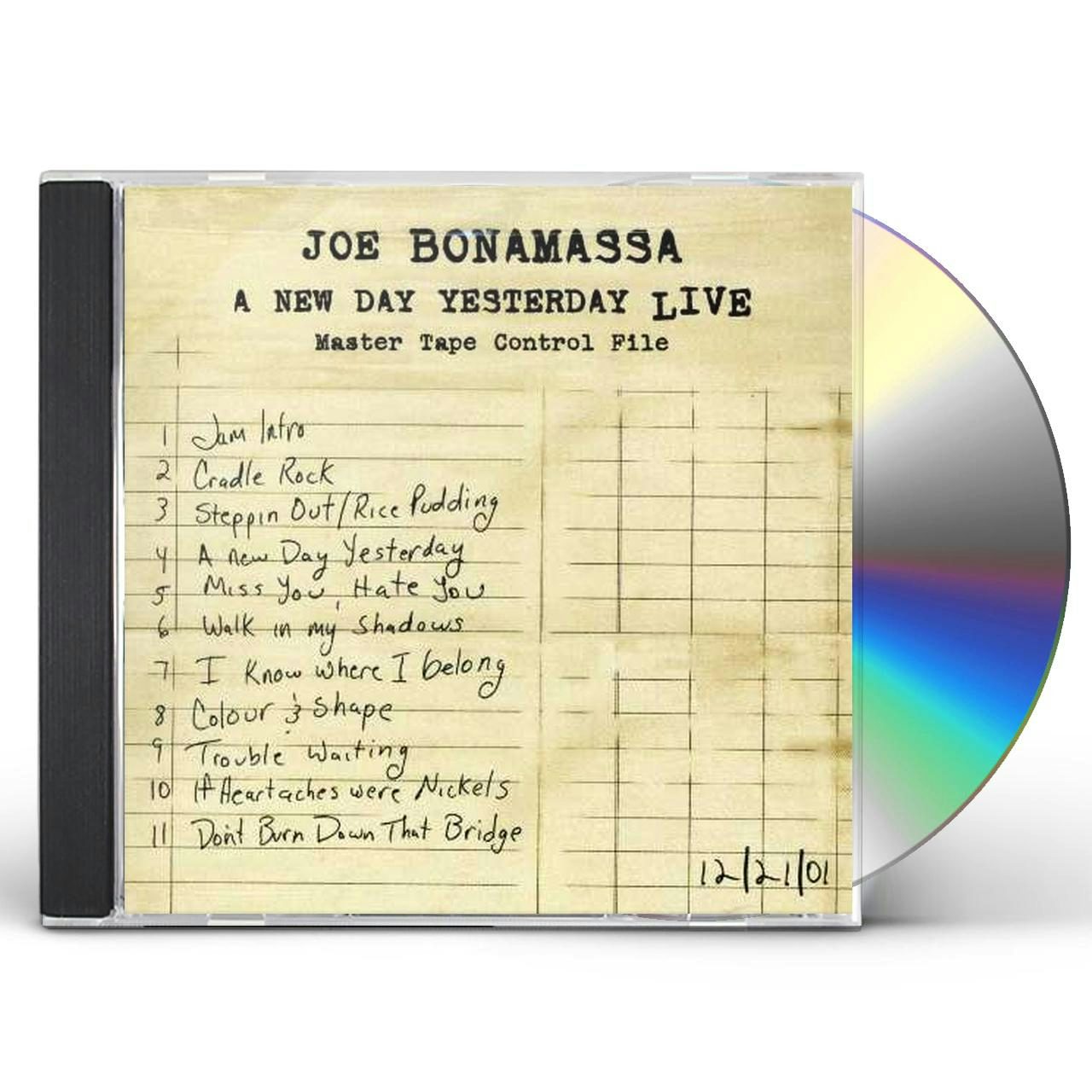 Joe Bonamassa NEW DAY YESTERDAY LIVE CD $16.49$14.99