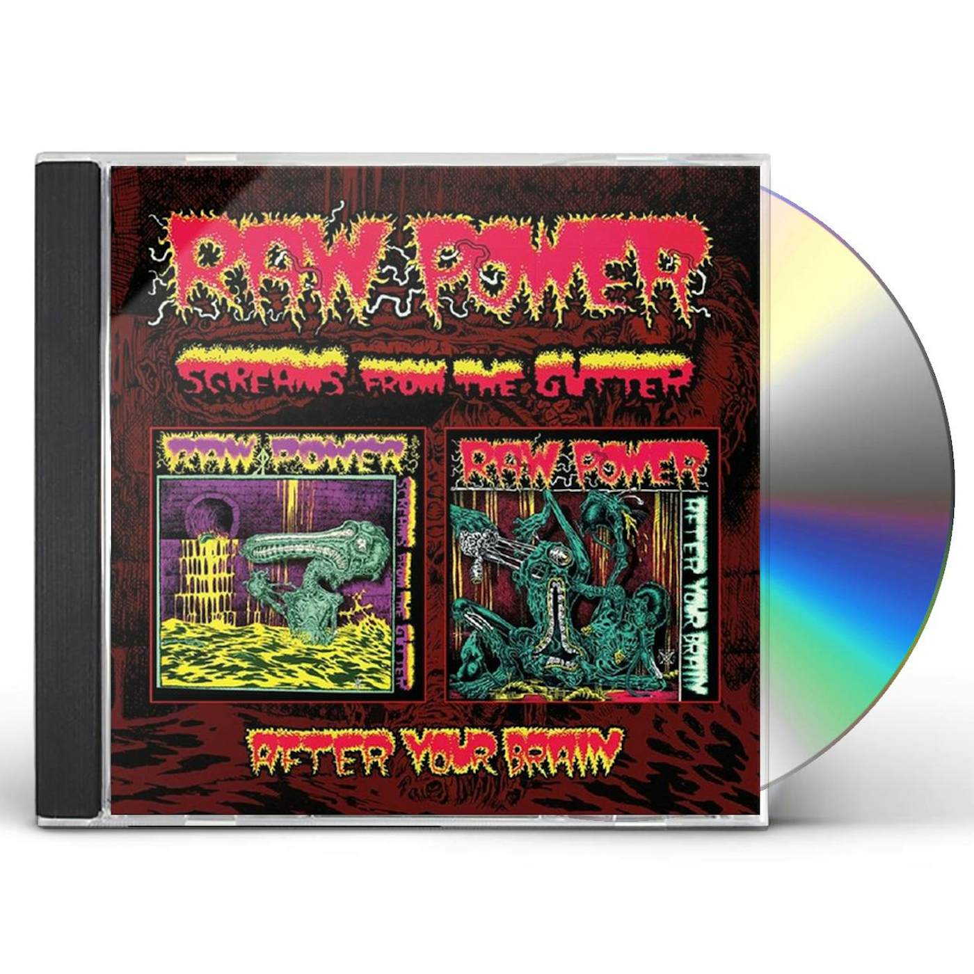 Raw Power SCREAMS FROM THE GUTTER / AFTER YOUR BRAIN CD