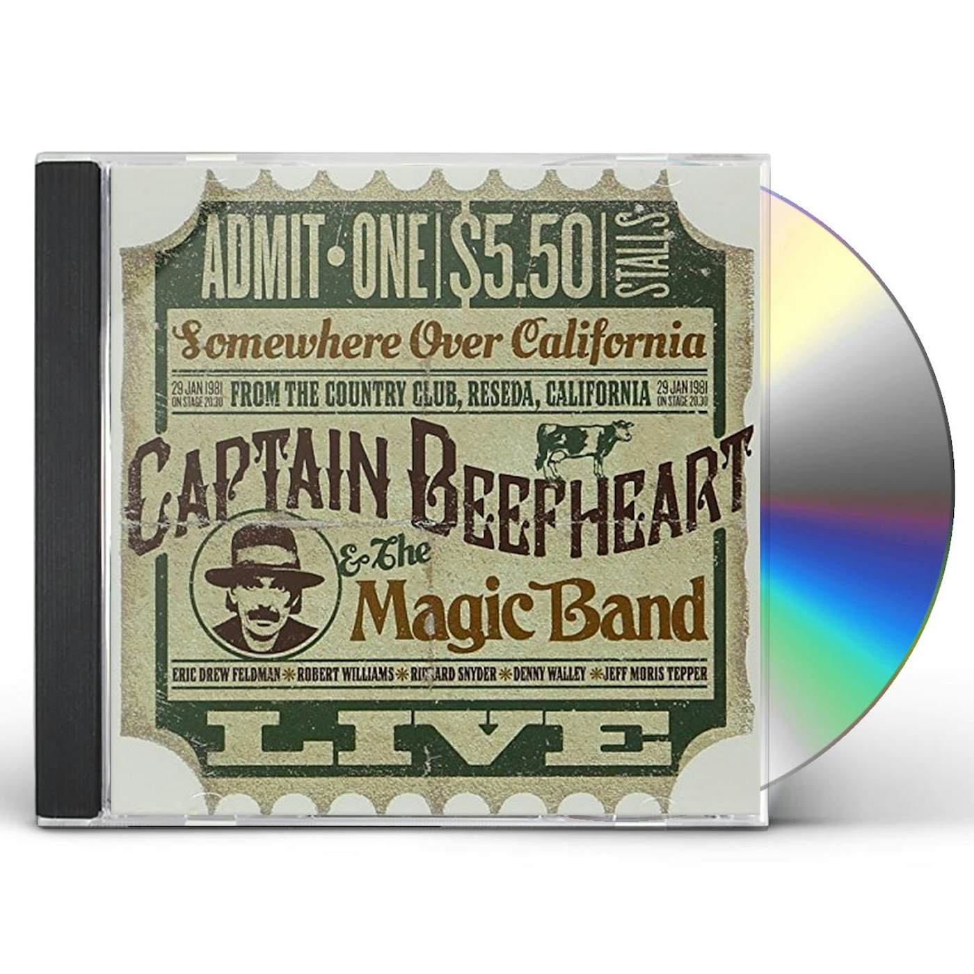 Captain Beefheart & His Magic Band LIVE AT THE COUNTRY CLUB RESEDA CALIFORNIA 1981 CD