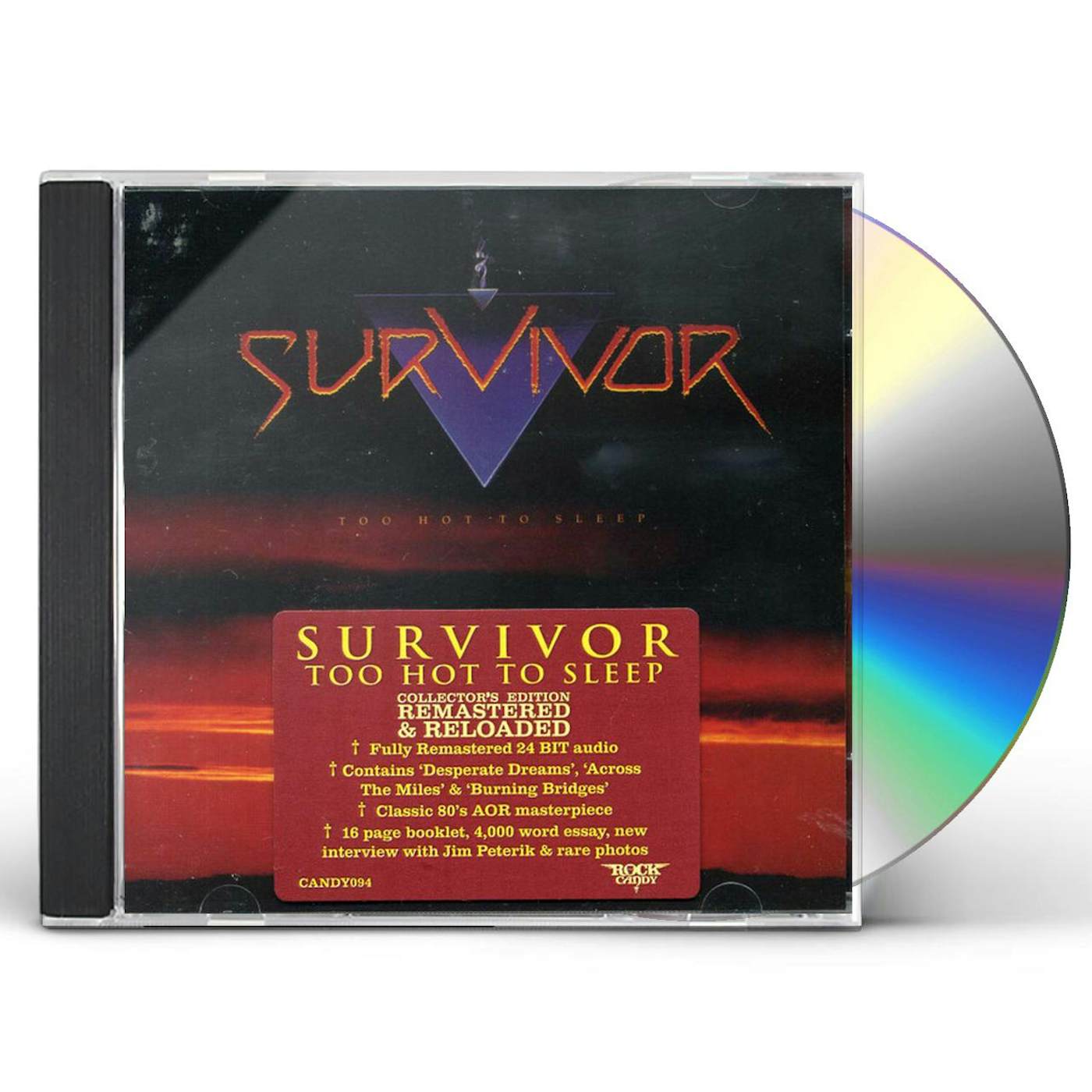 Survivor Eye Of The Tiger 2 Album Cover T-Shirt Black