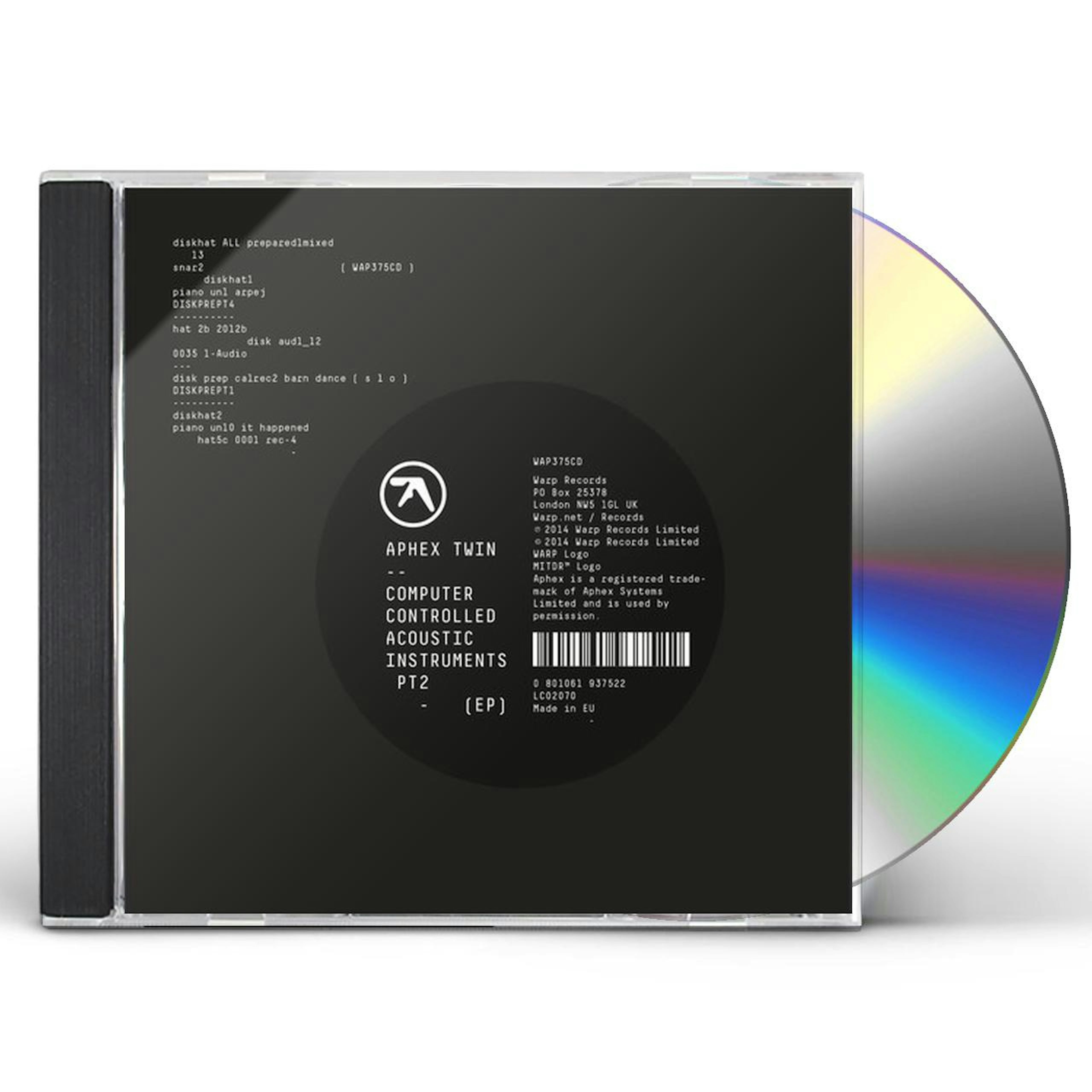 Assimilatie sensatie puur Aphex Twin COMPUTER CONTROLLED ACOUSTIC INSTRUMENTS PT 2 CD
