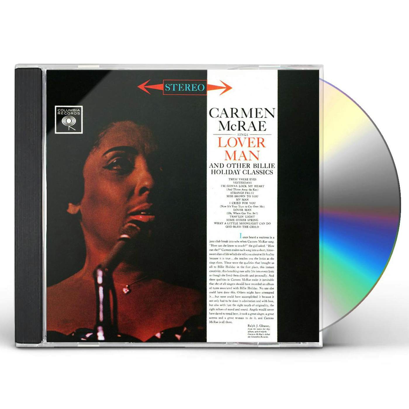 Carmen McRae SINGS LOVER MAN & OTHER BILLIE HOLIDAY CLASSICS CD