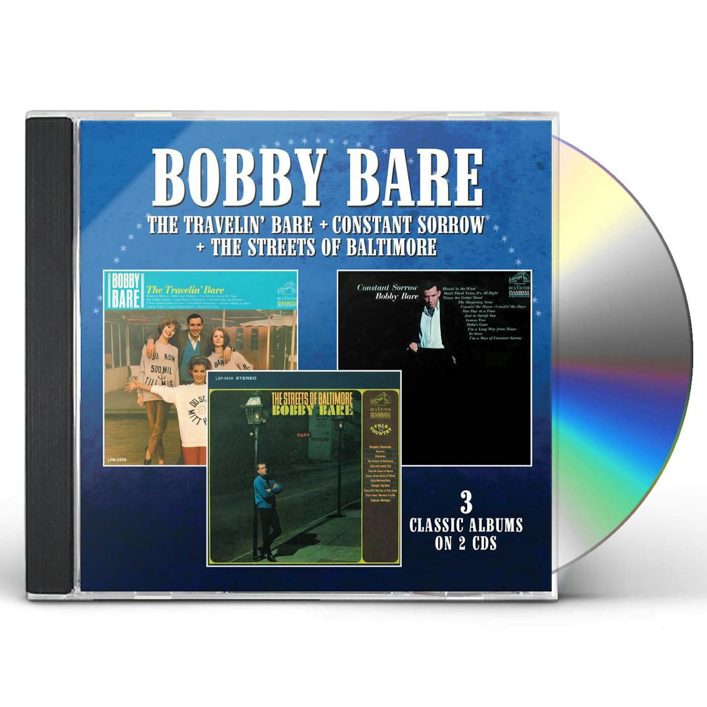 Bobby Bare TRAVELIN BARE / CONSTANT SORROW / STREETS OF CD