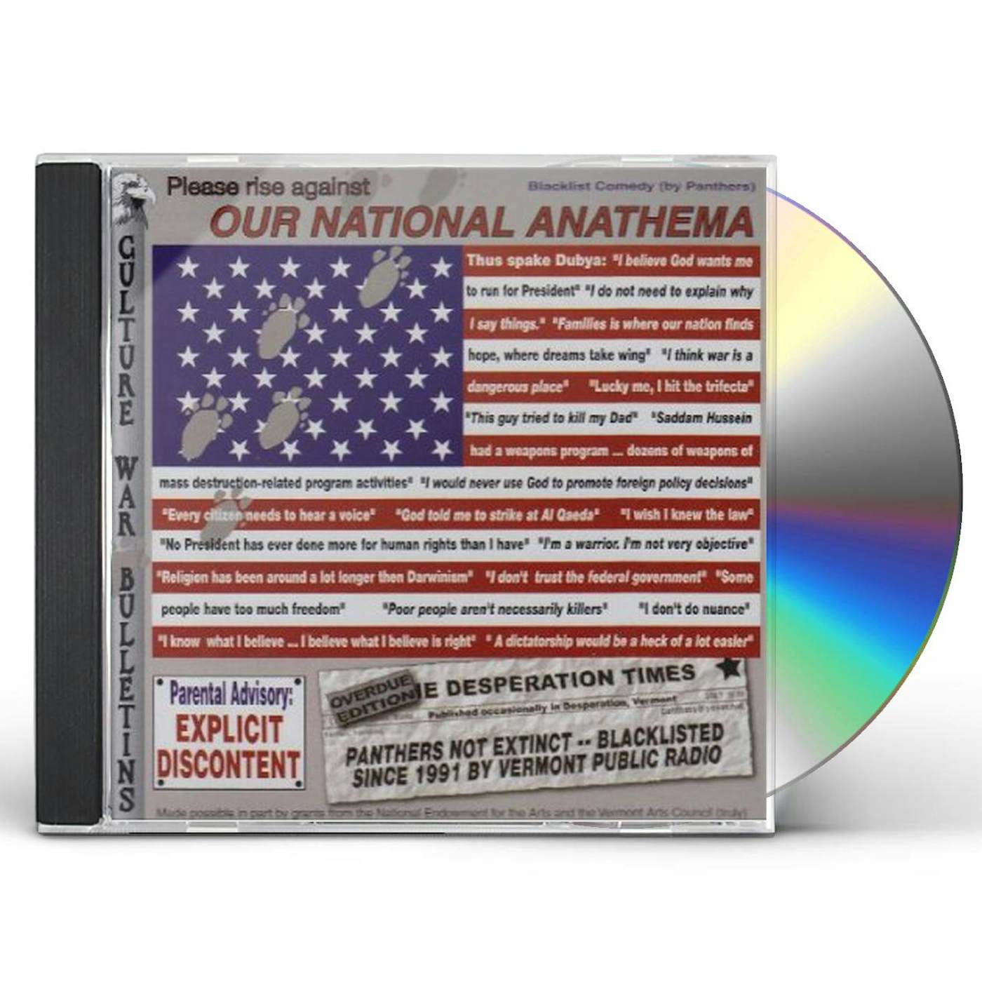Panthers PLEASE RISE AGAINST OUR NATIONAL ANATHEMA CD