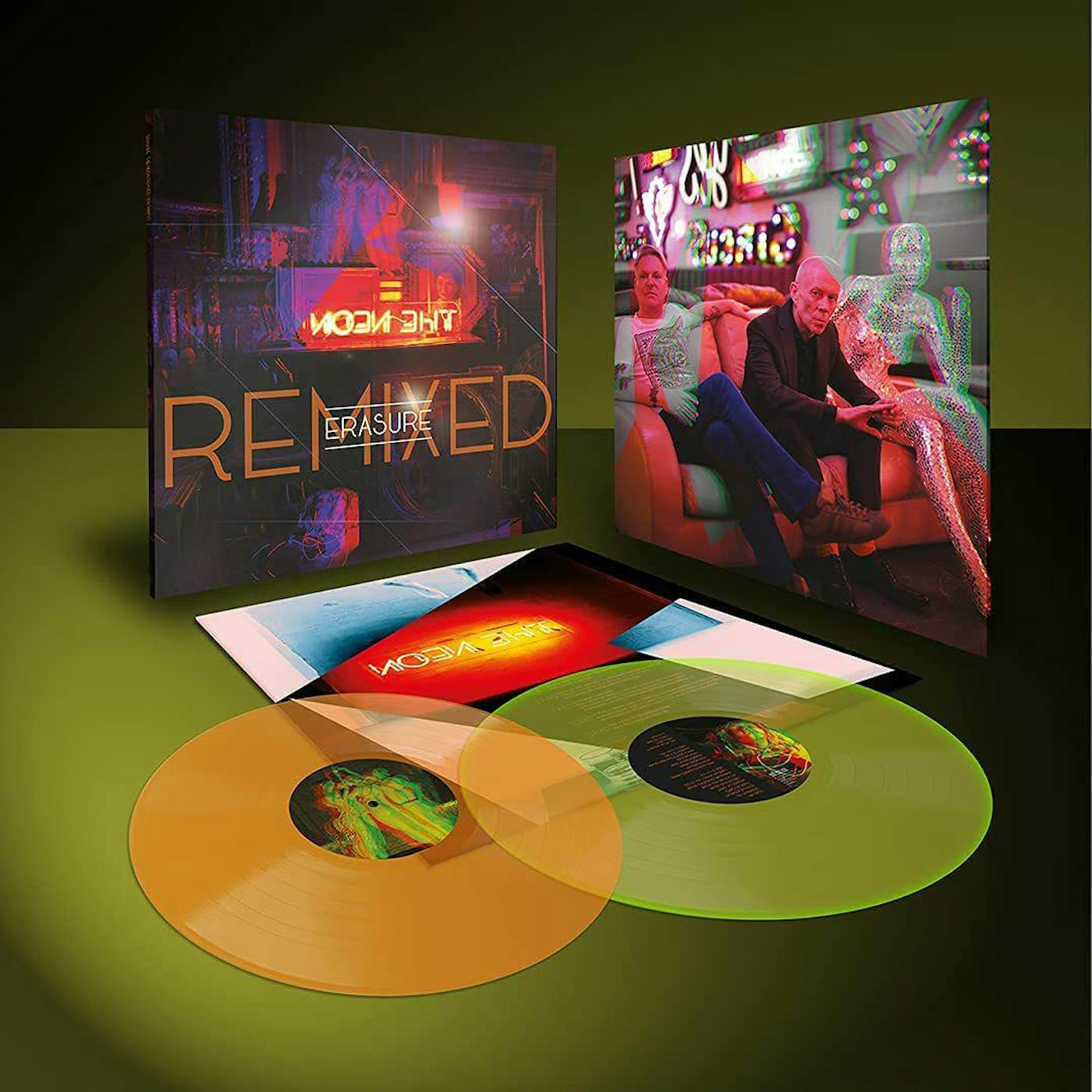 Erasure Neon Remixed (2LP/Limited/Amber & Yellow) Vinyl Record