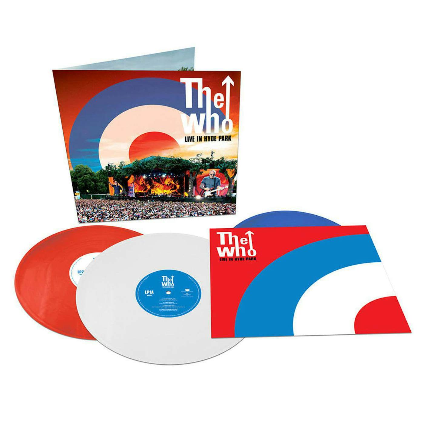 The Who LIVE IN HYDE PARK (LONDON 2015/RED, WHITE & BLUE VINYL/3LP) Vinyl Record
