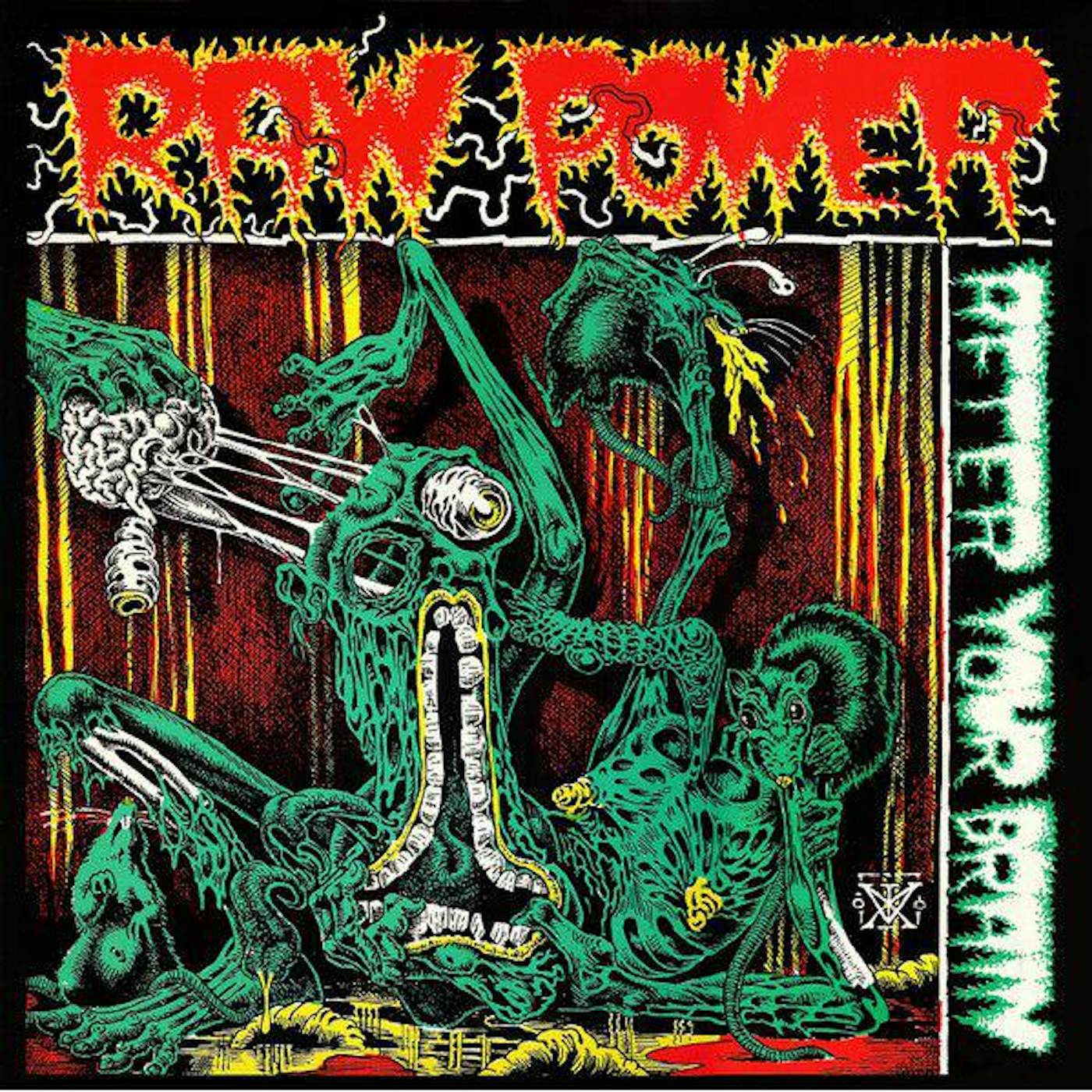 Raw Power After Your Brain (White/Red Splatter) Vinyl Record