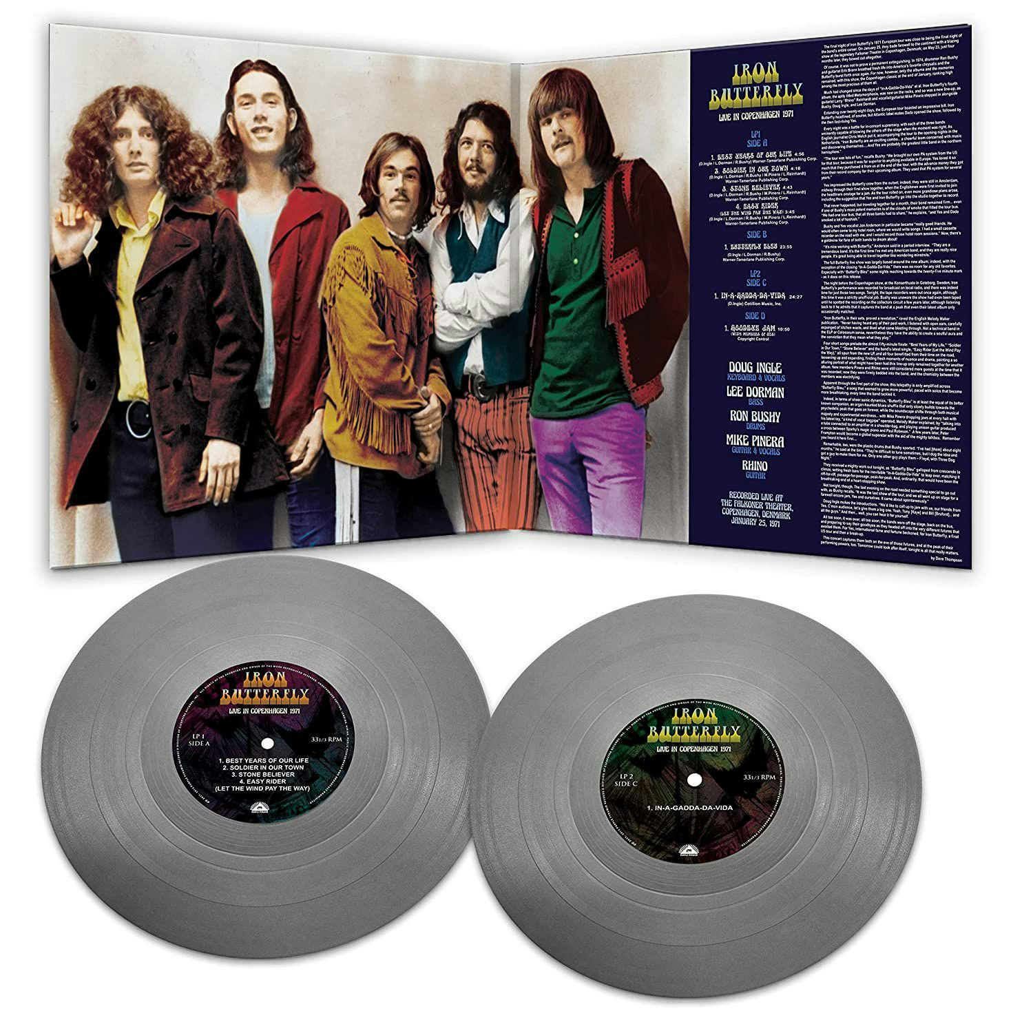 Iron Butterfly LIVE IN COPENHAGEN 1971 (SILVER VINYL) Vinyl Record