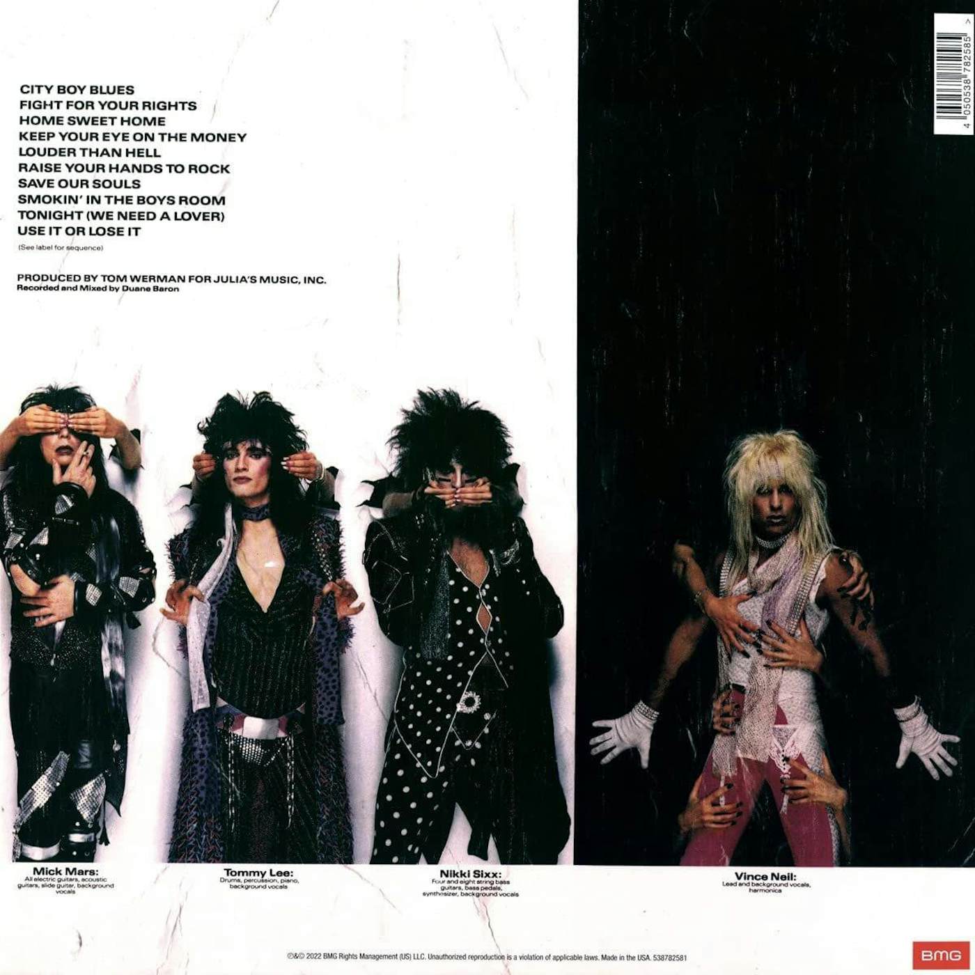 Mötley Crüe THEATRE OF PAIN Vinyl Record