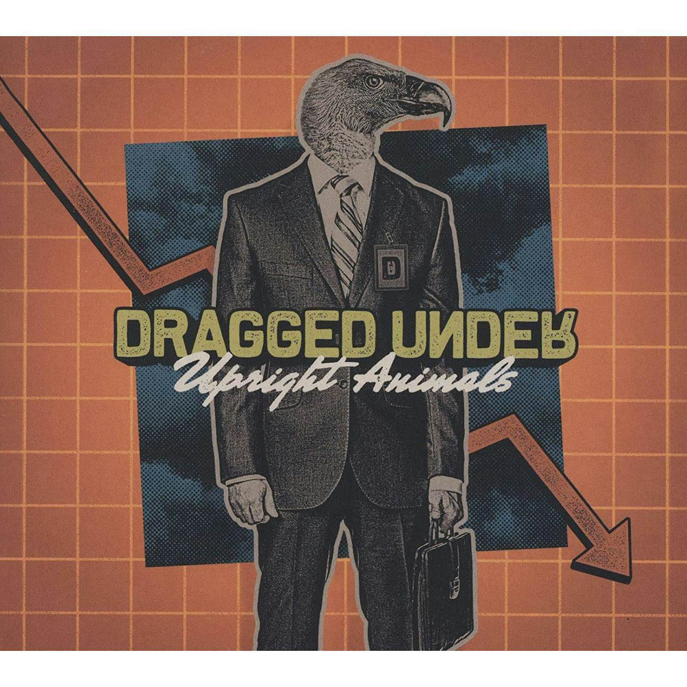 Dragged Under UPRIGHT ANIMALS (TRANSPARENT ORANGE VINYL/140G) Vinyl Record
