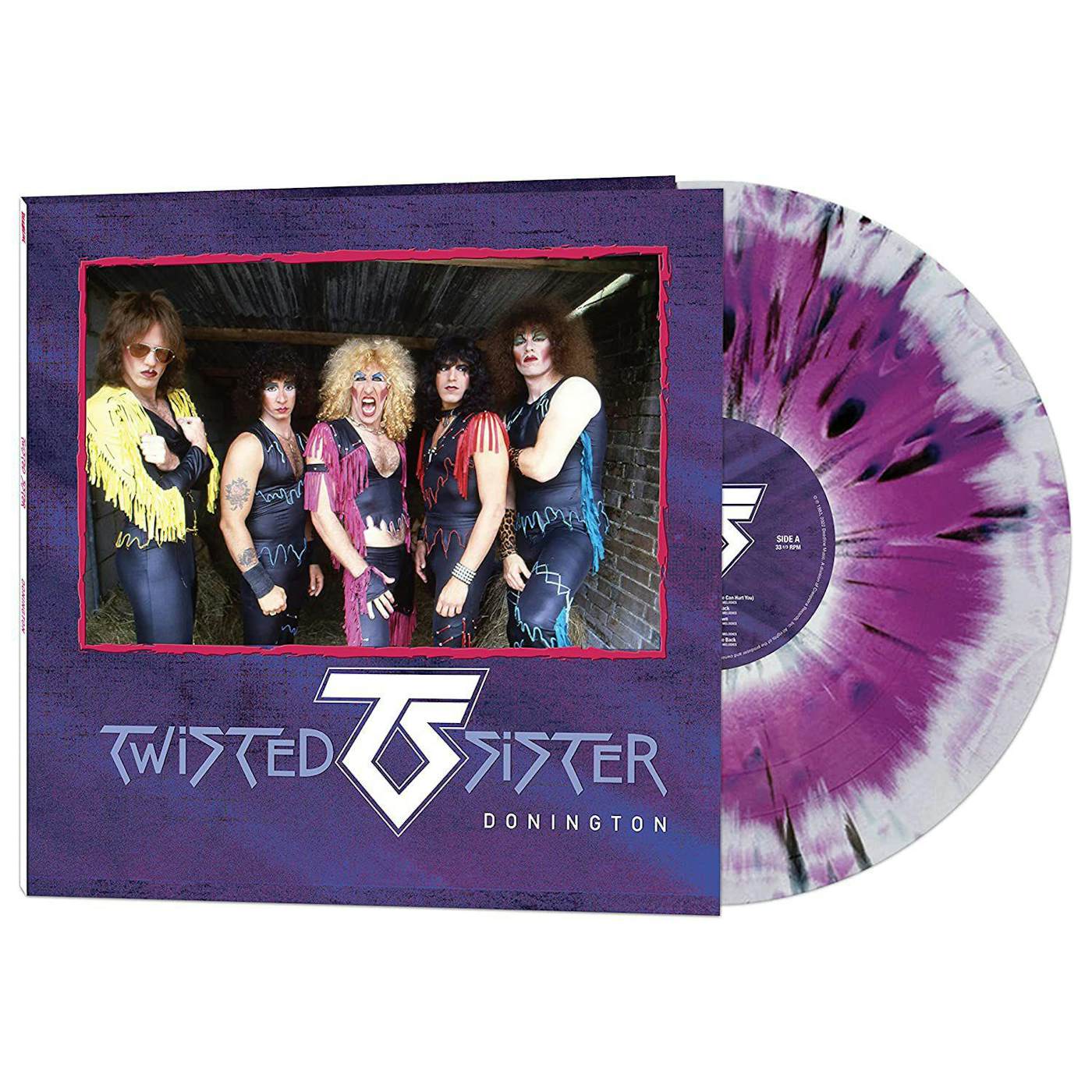 Twisted Sister Donington - Purple Black & White Splatter Vinyl Record