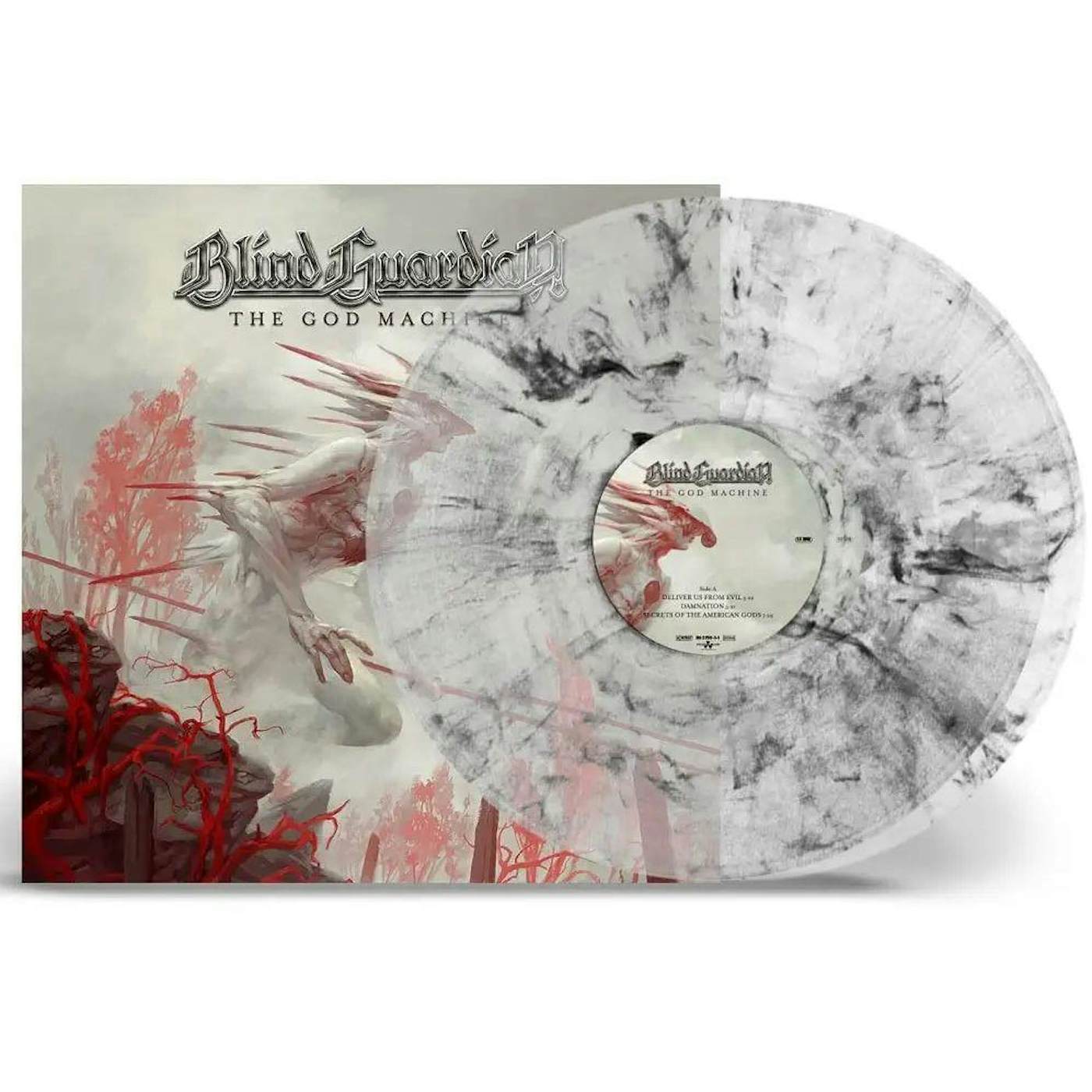 Blind Guardian God Machine (Clear & Black Marble) Vinyl Record