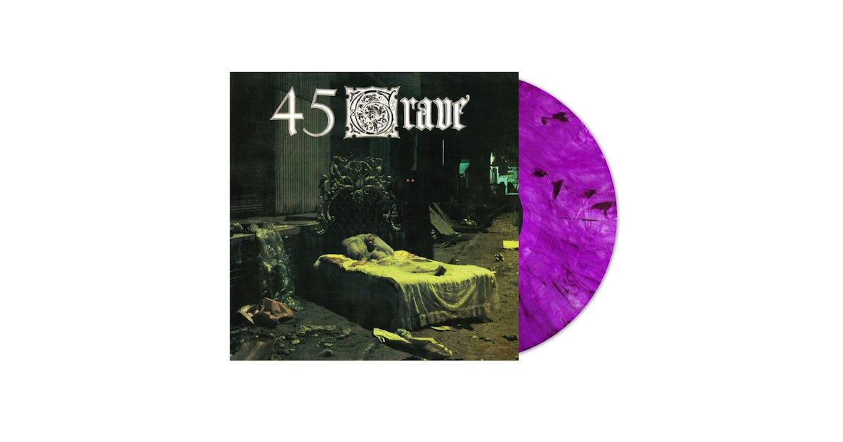 45 Grave Sleep In Safety Purple W Black Streaks Vinyl Record