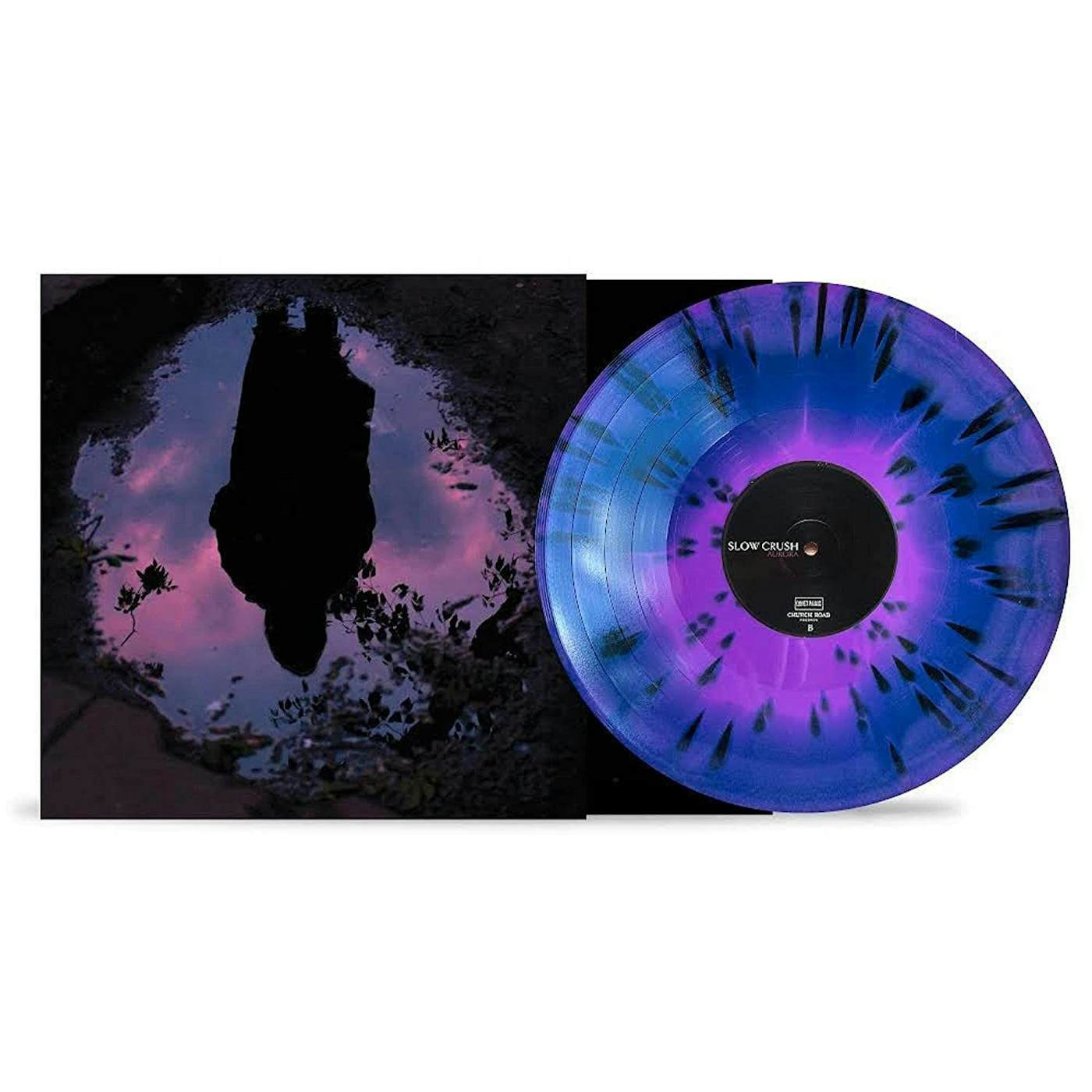 Slow Crush AURORA (TRANSPARENT BLUE W/ PURPLE & BLACK SPLATTER VINYL) Vinyl Record