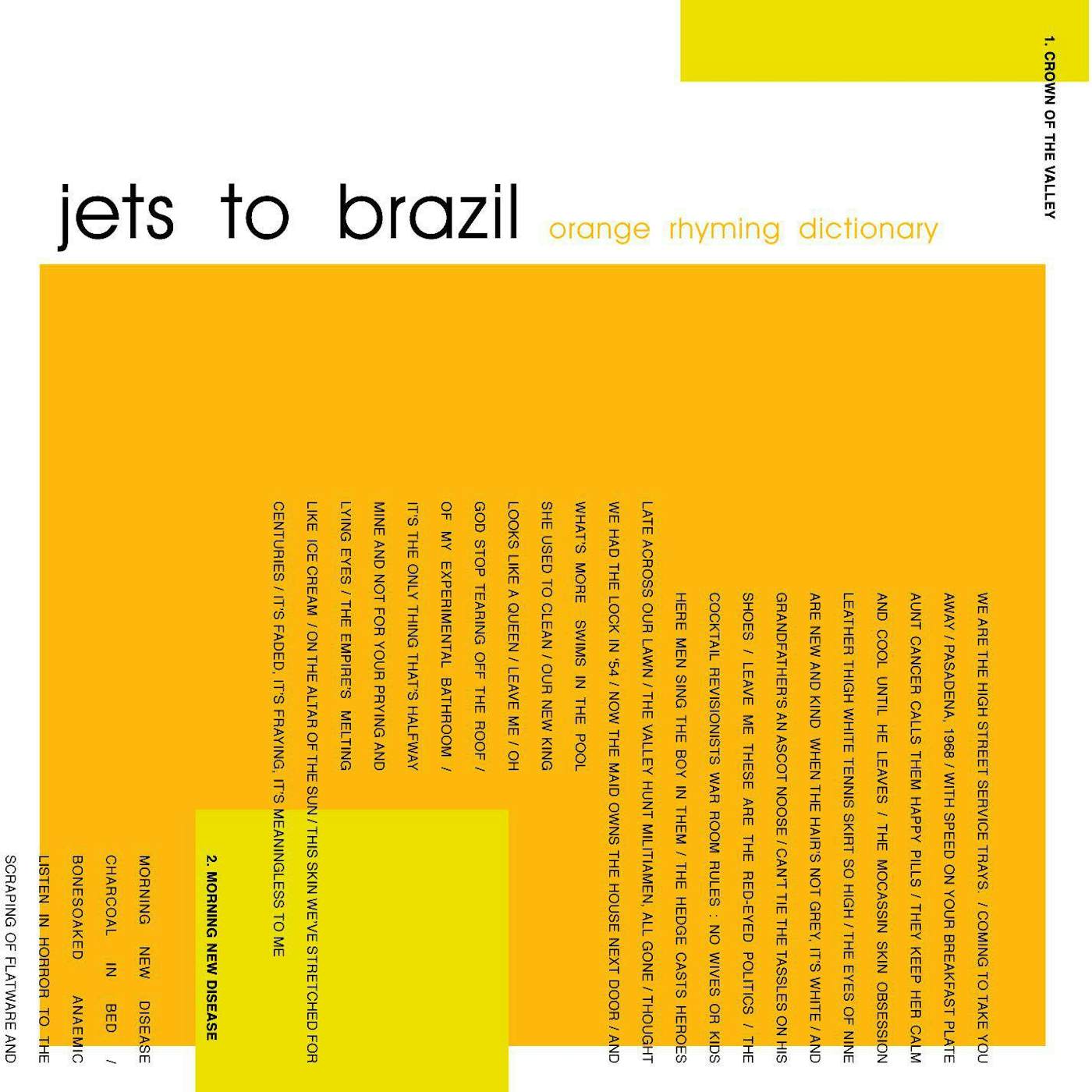 Jets To Brazil ORANGE RHYMING DICTIONARY (2LP/180G) Vinyl Record