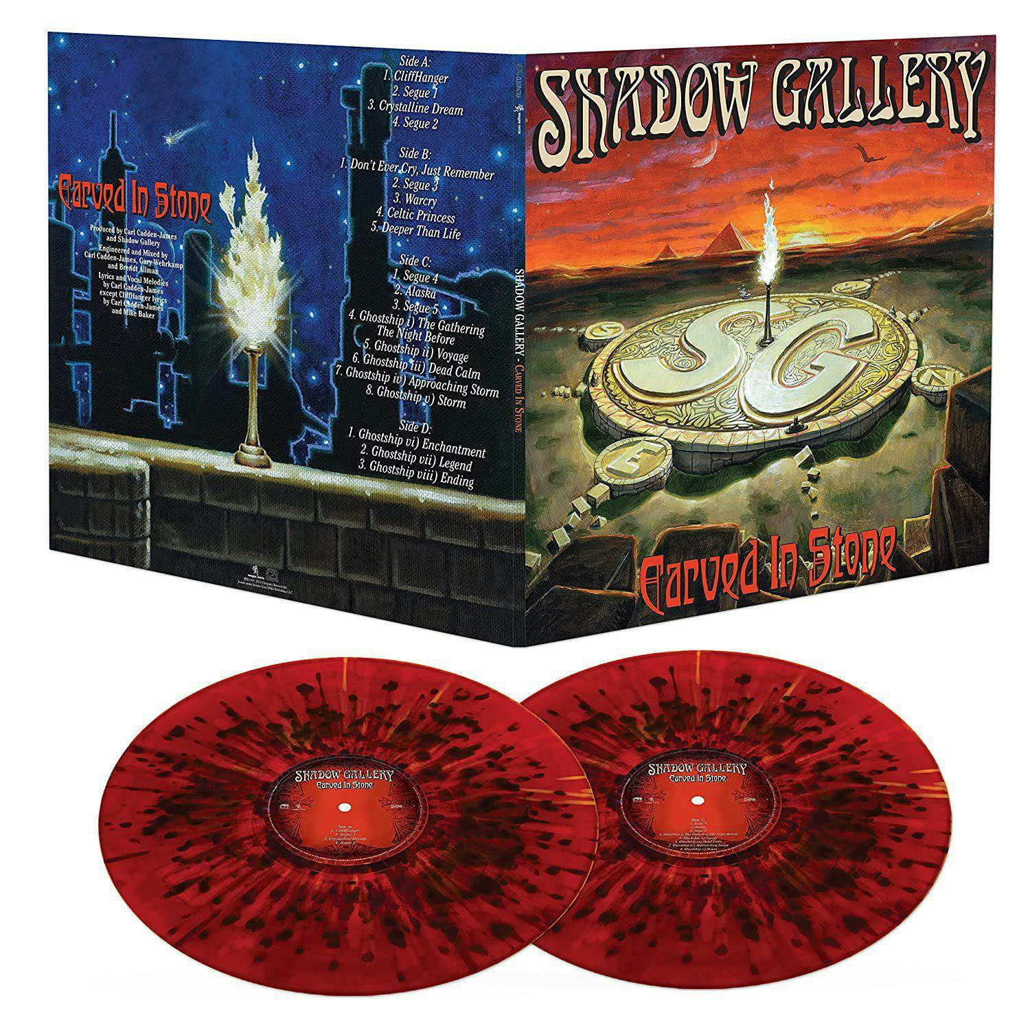 Shadow Gallery CARVED IN STONE (RED/BLACK SPLATTER VINYL) Vinyl Record  $47.99$42.99