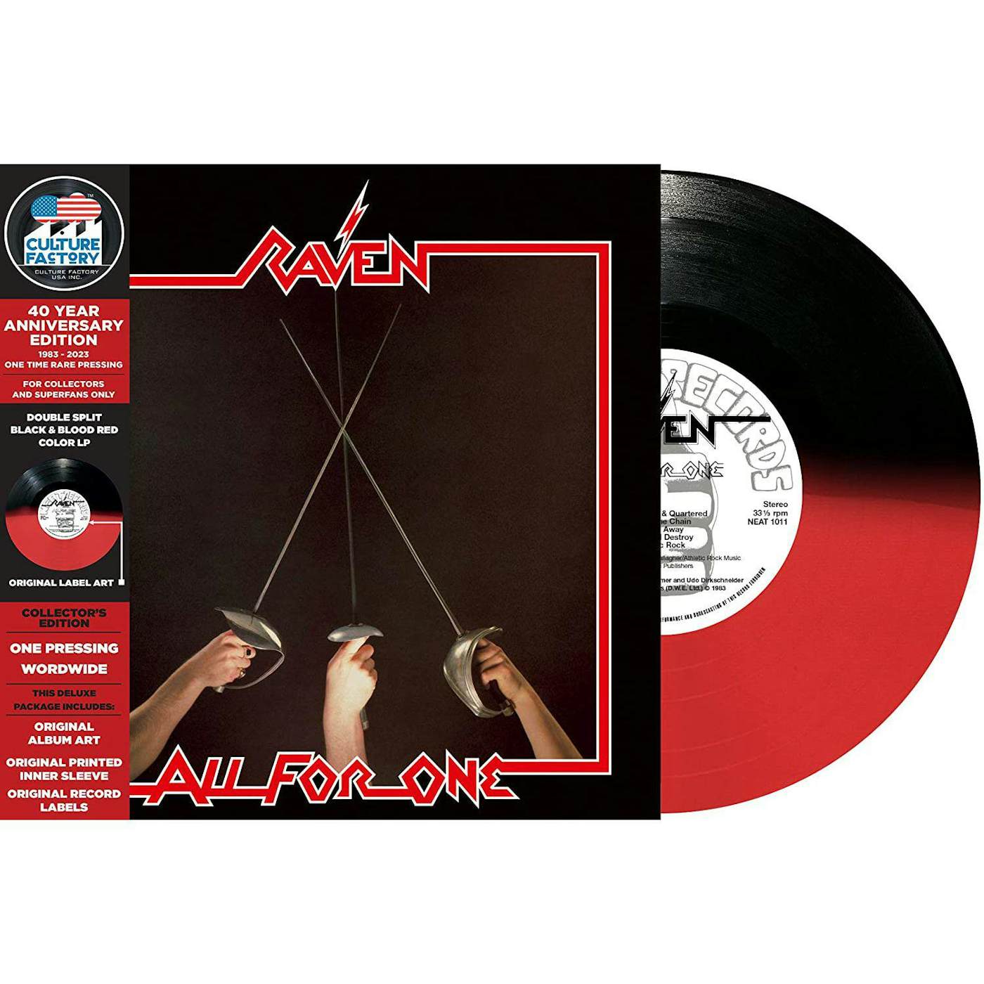 Raven All For One (Black & Blood Red Vinyl/reissue)