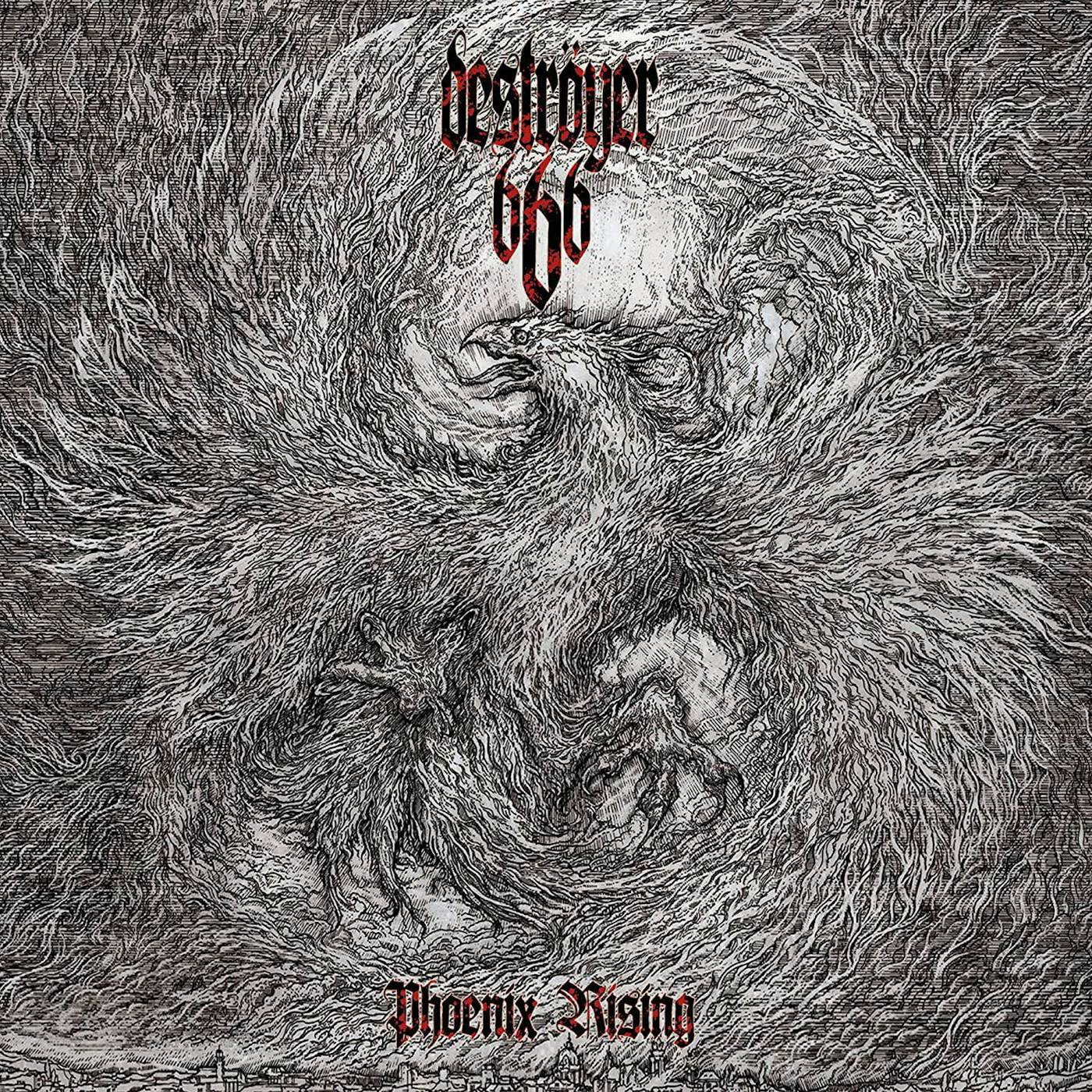 Deströyer 666 Phoenix Rising (White & Black Marbled Vinyl Record)