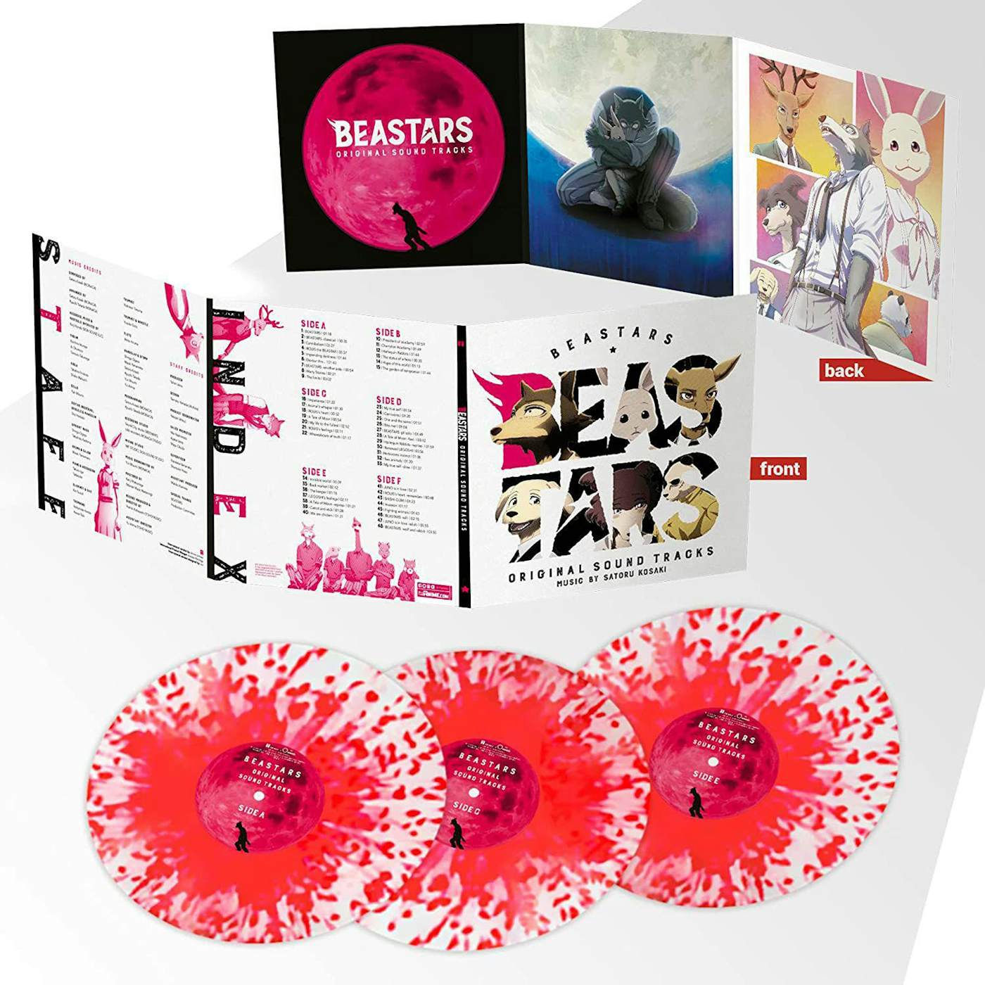 Beastars - Season 1 (Original Soundtrack) - Satoru Kosaki [Materia  Exclusive Blood Red Variant] (3xLP Vinyl Record)