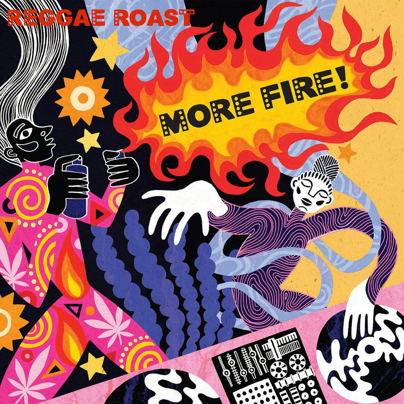 Reggae Roast More Fire! (2lp/Limited/Flaming Vinyl Record/180g/2 Printed Inndersleeves/gatefold/Numbered/Import)